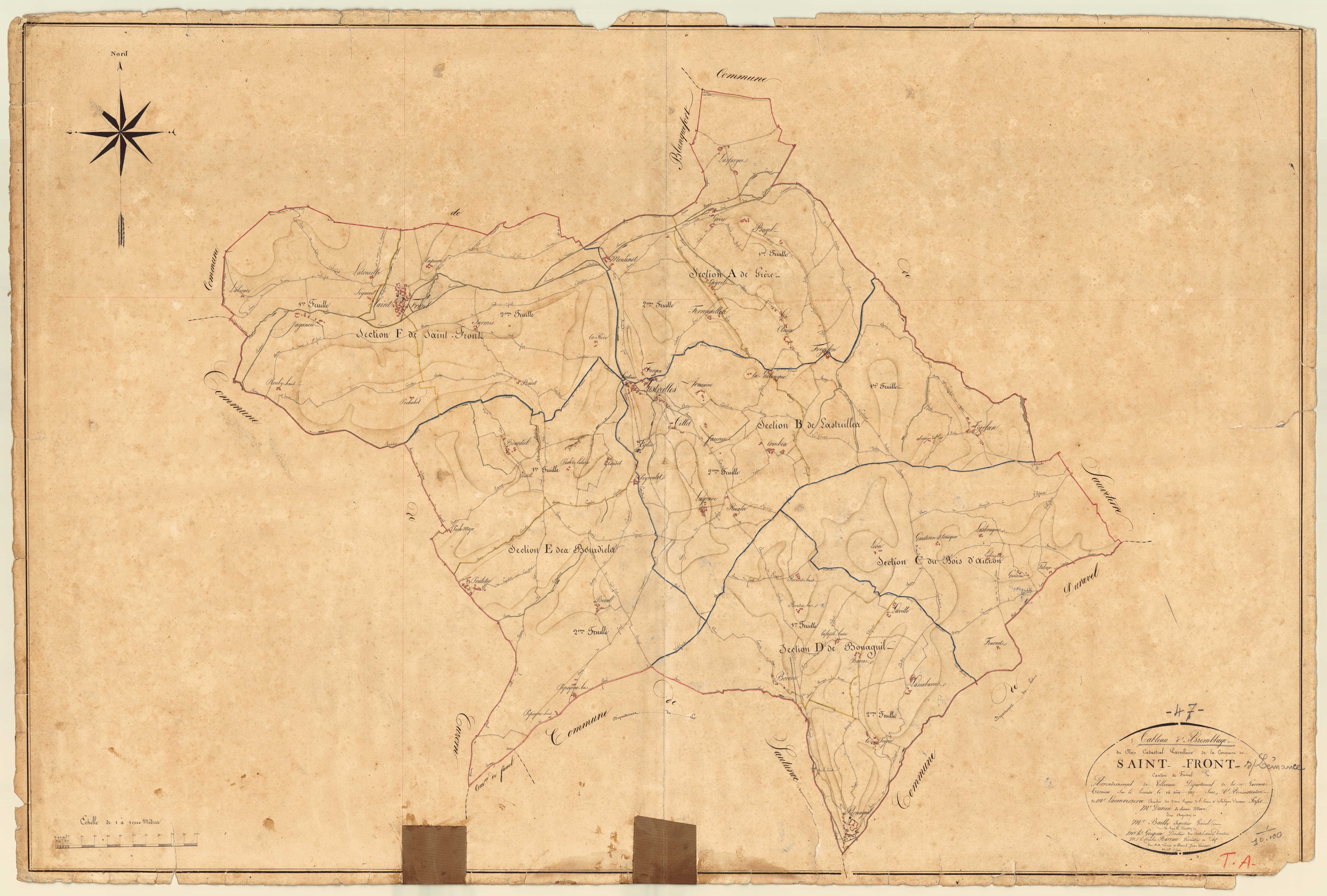 Plan napoléonien, atlas-TA, Saint-Front-sur-Lémance