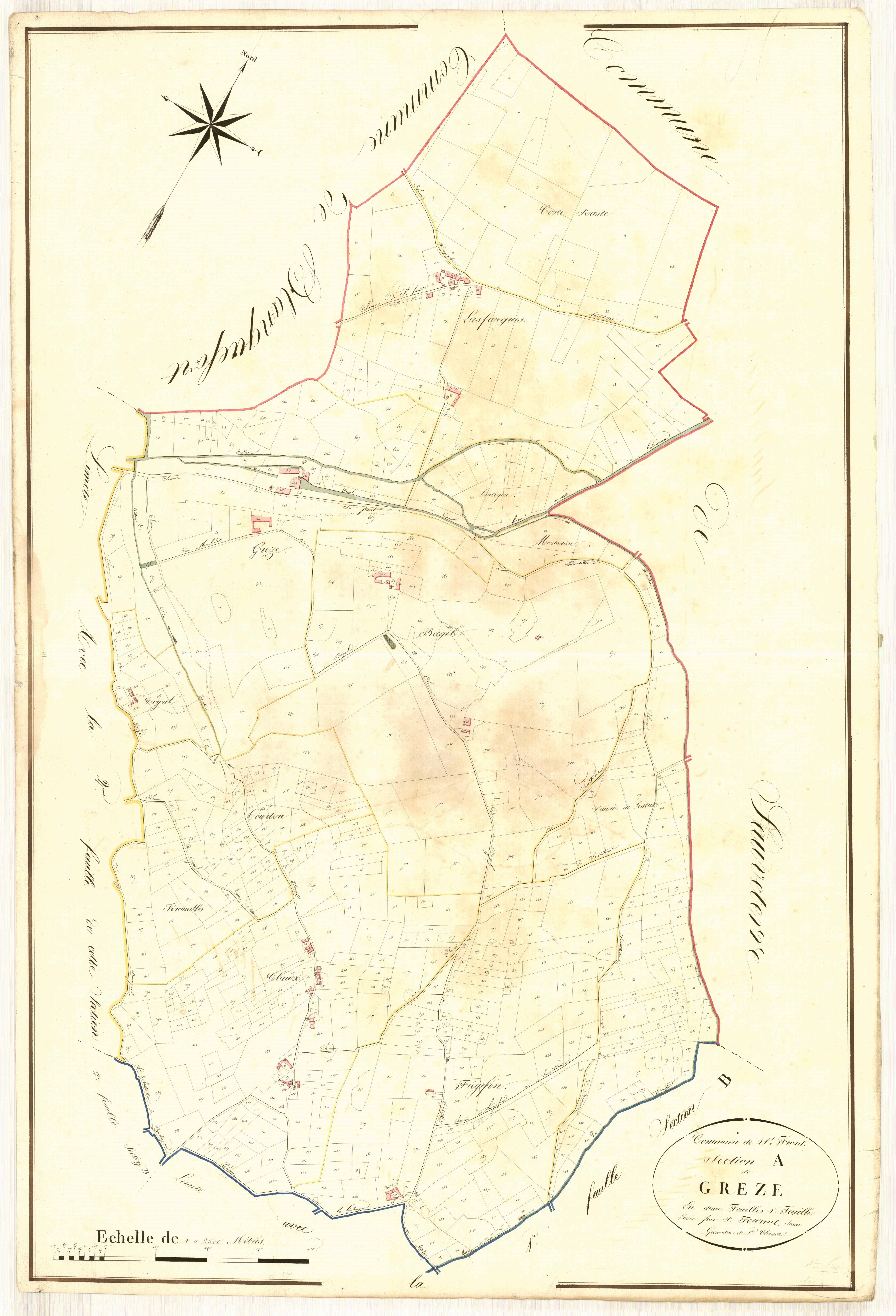 Plan napoléonien, atlas-A1 Grèze, Saint-Front-sur-Lémance
