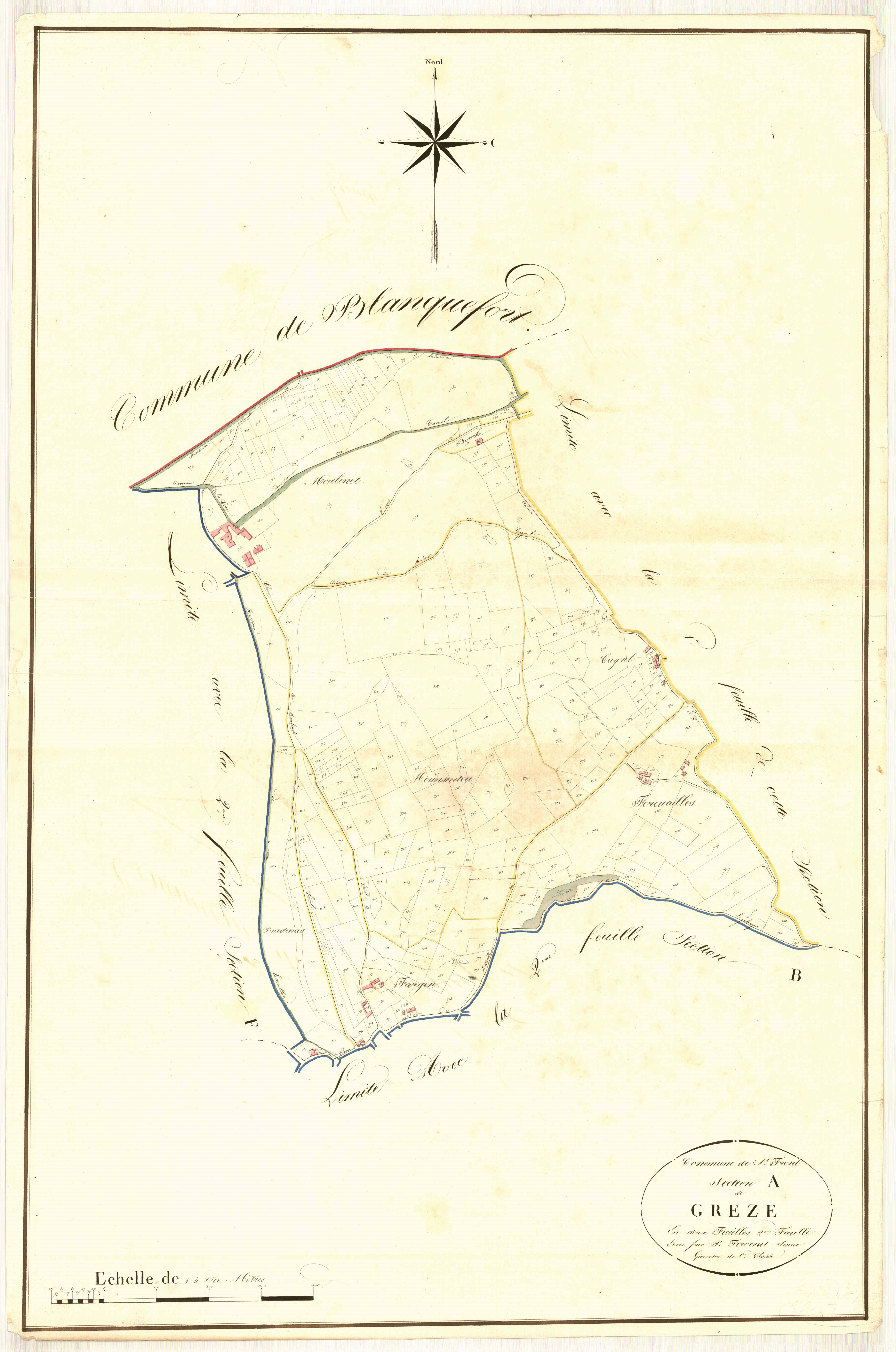 Plan napoléonien, atlas-A2 Grèze, Saint-Front-sur-Lémance