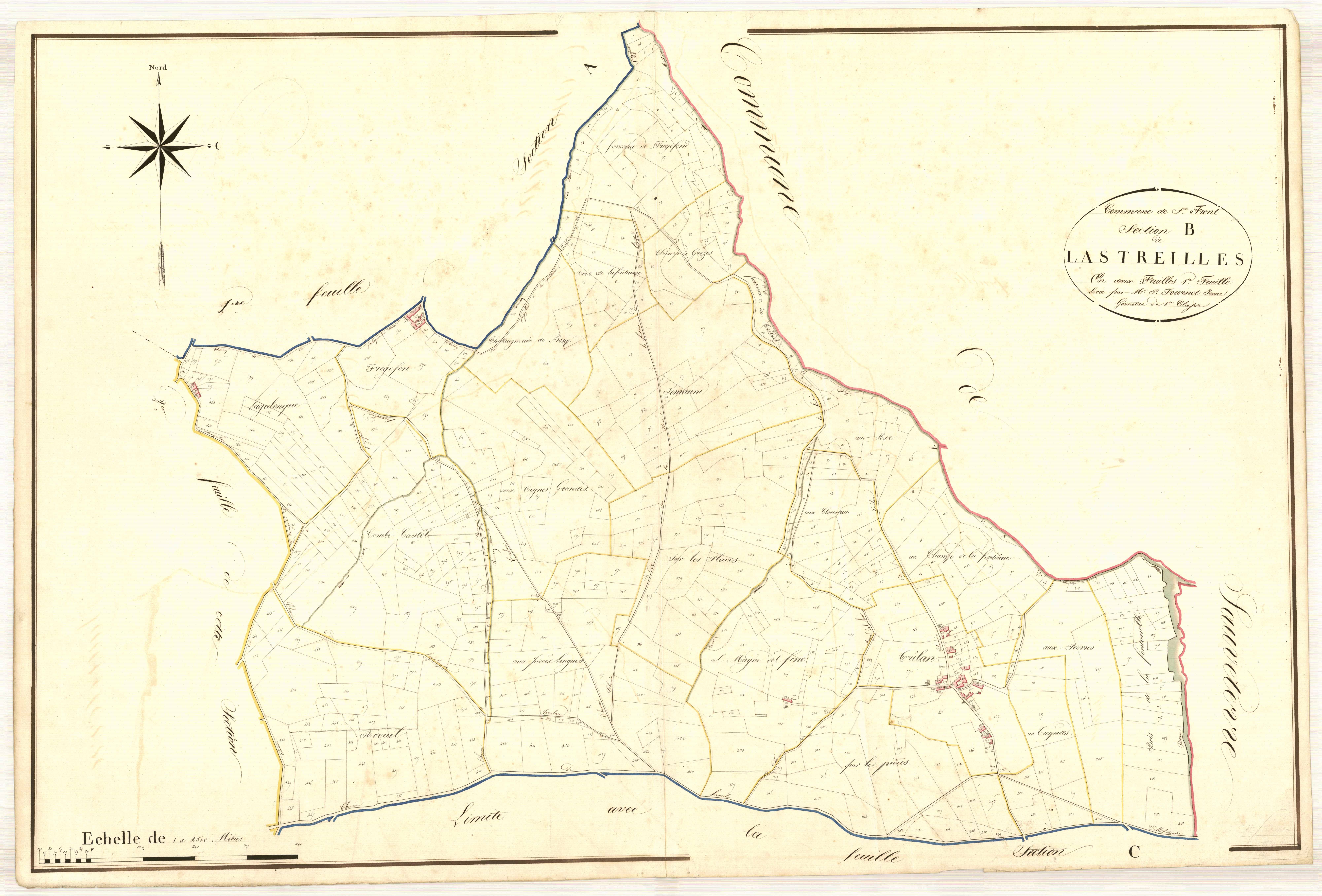 Plan napoléonien, atlas-B1 Lastreilles, Saint-Front-sur-Lémance