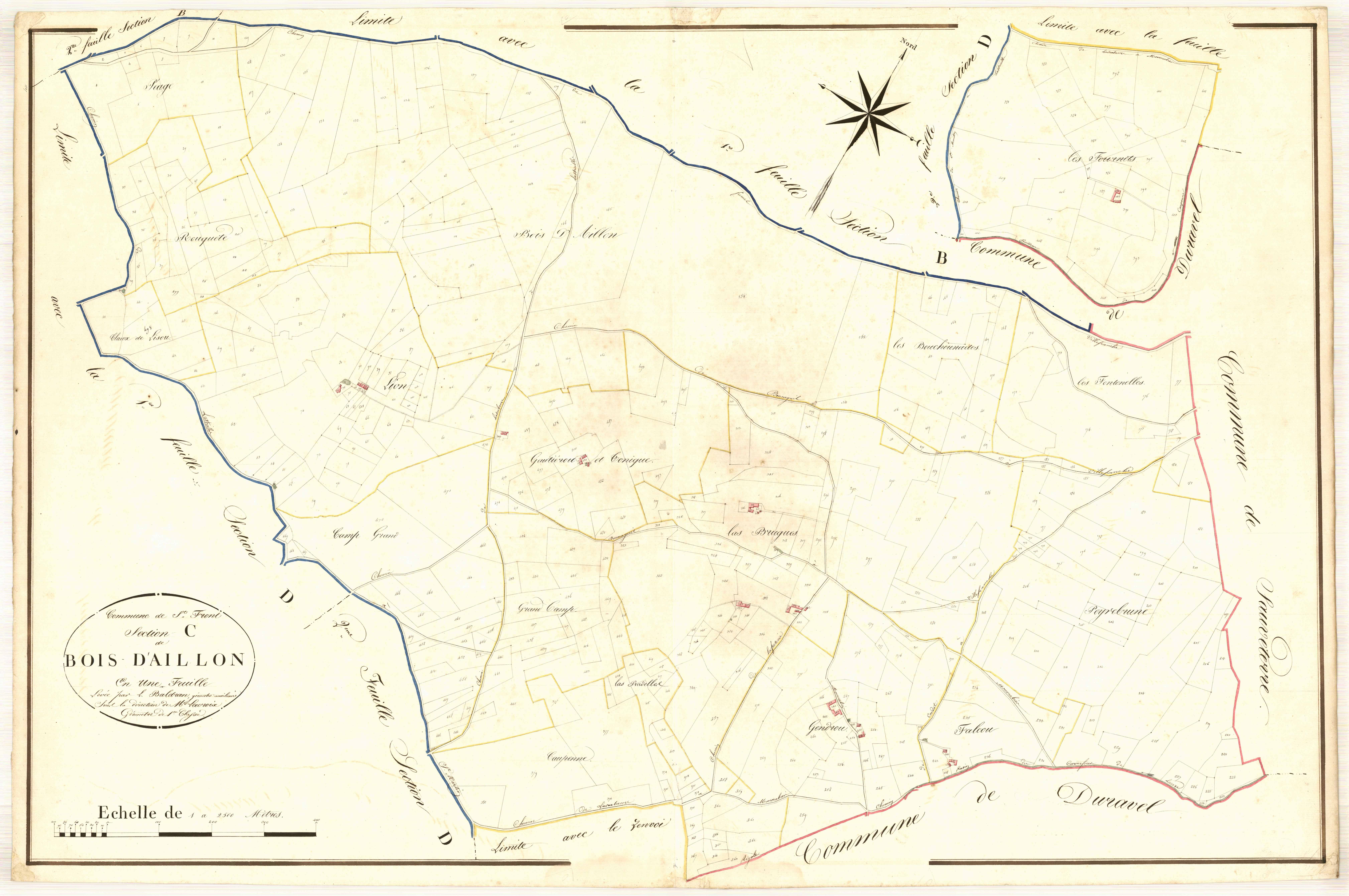 Plan napoléonien, atlas-C Bois-d’Aillon, Saint-Front-sur-Lémance