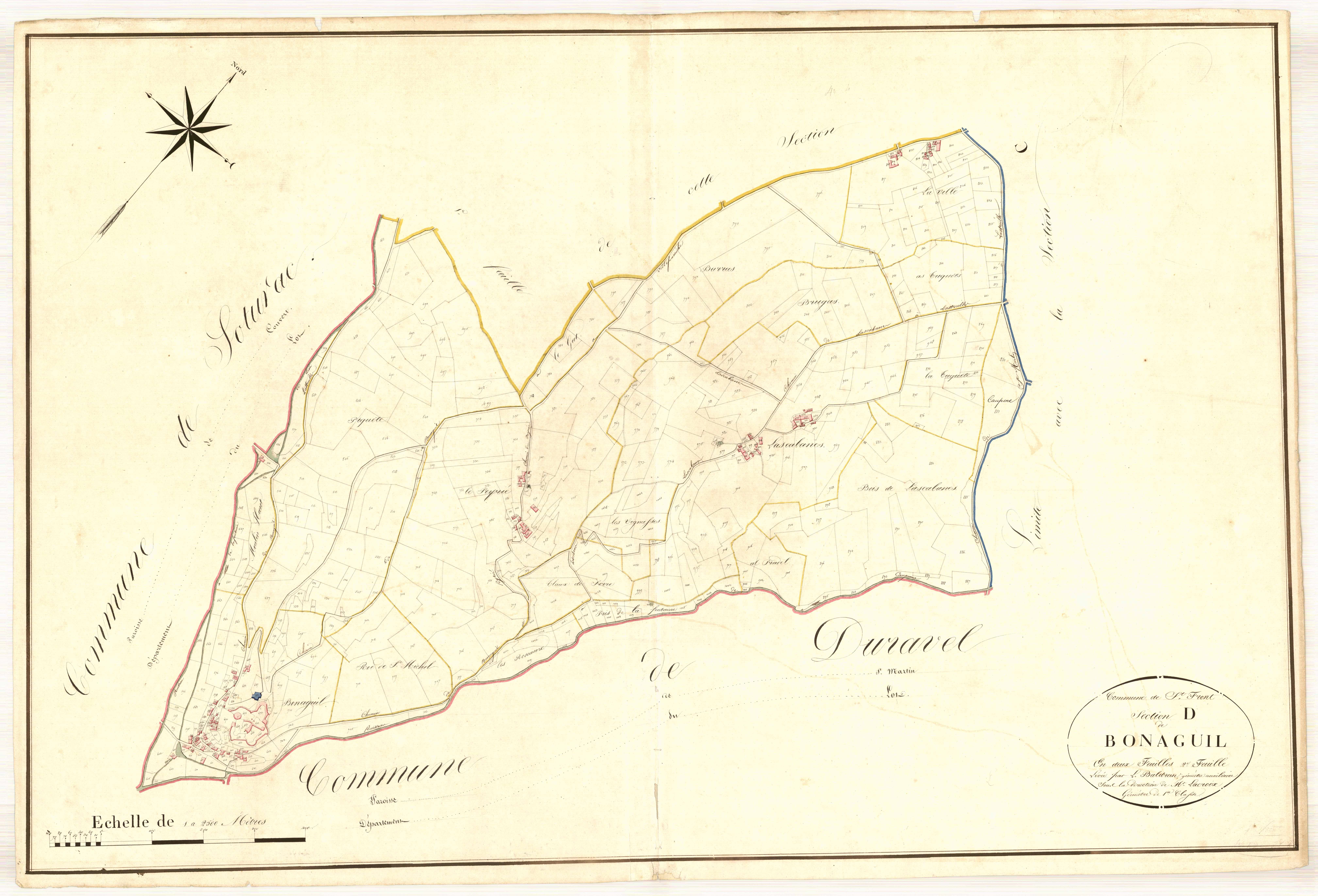 Plan napoléonien, atlas-D2 Bonaguil, Saint-Front-sur-Lémance