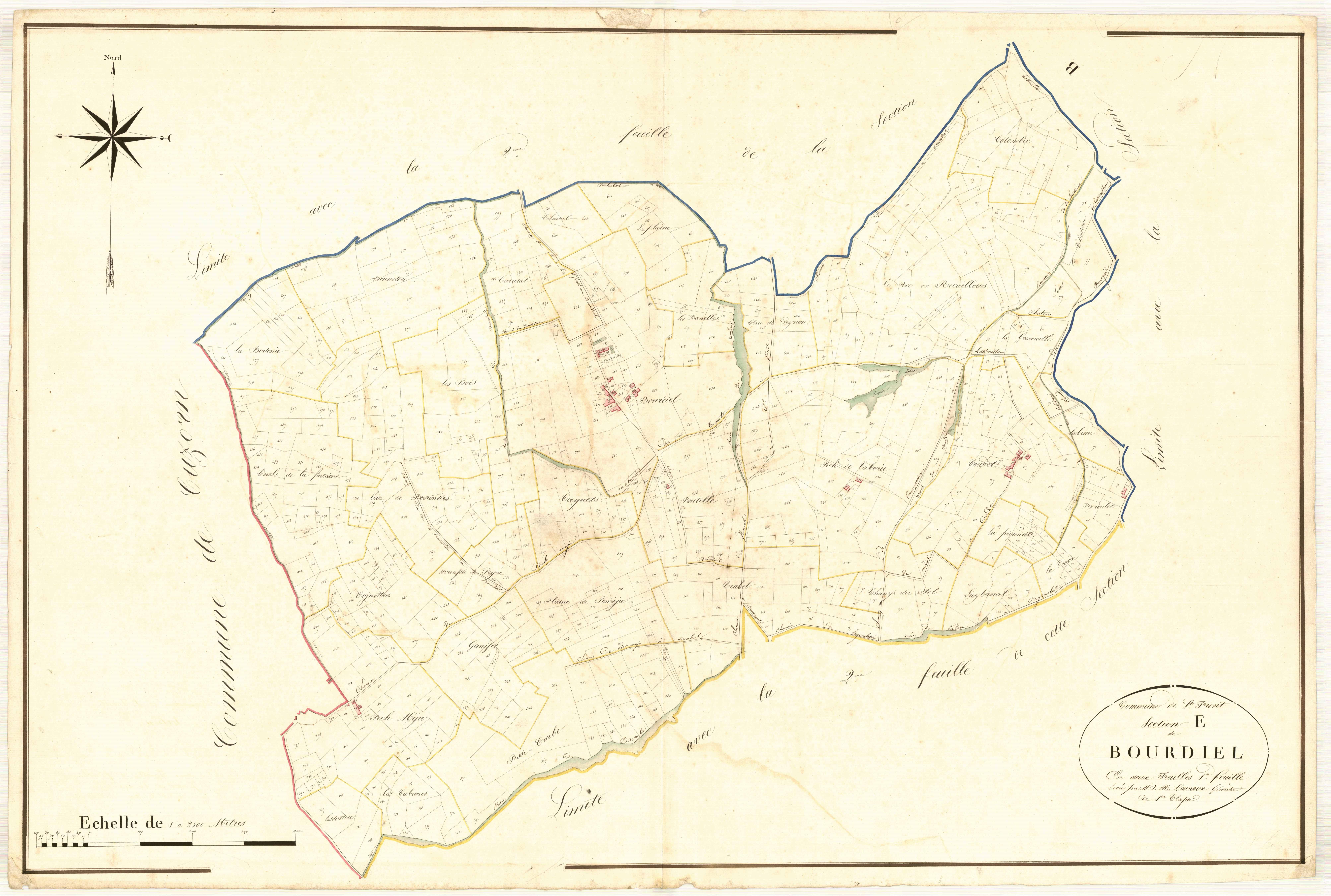 Plan napoléonien, atlas-E1 Bourdiel, Saint-Front-sur-Lémance