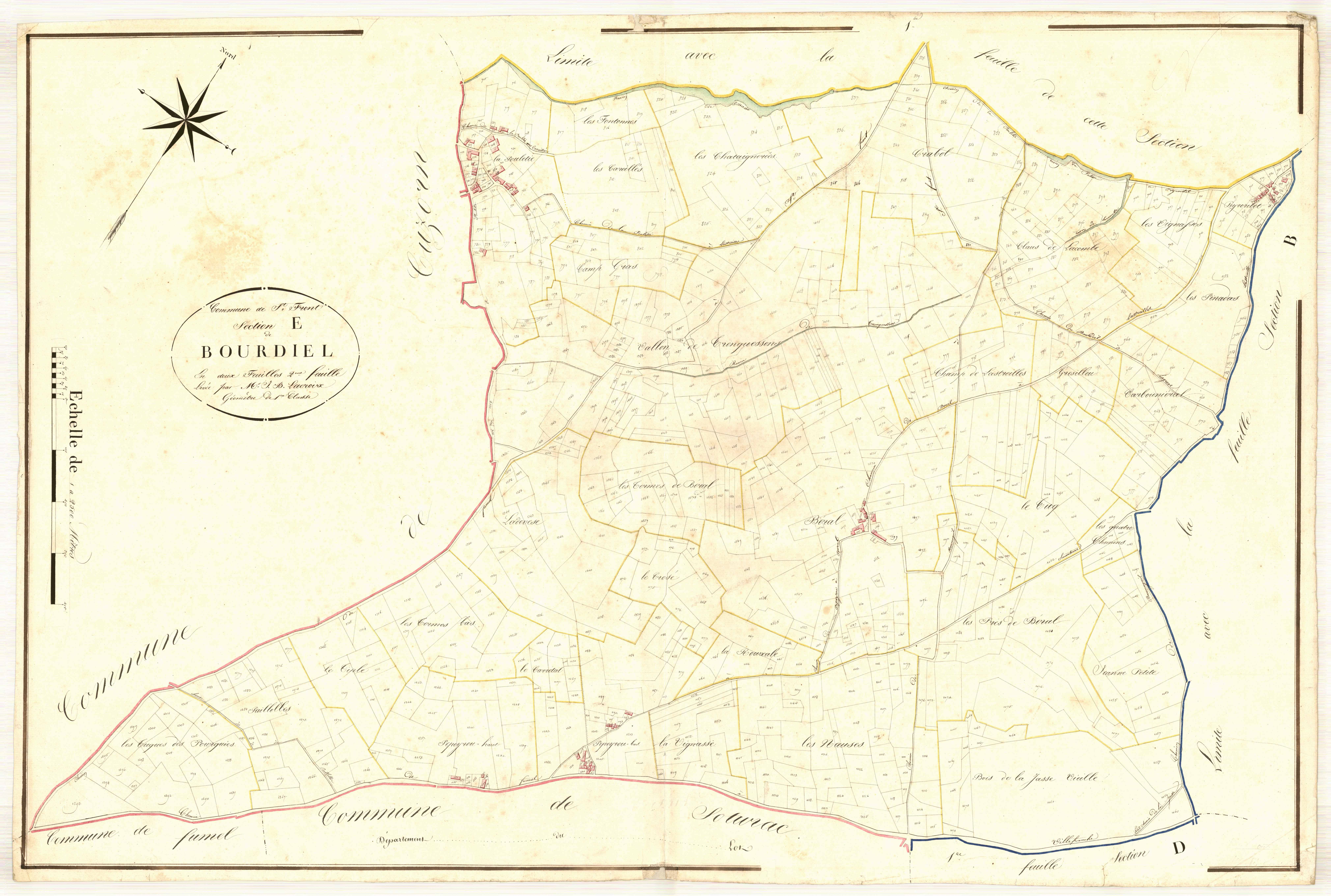 Plan napoléonien, atlas-E2 Bourdiel, Saint-Front-sur-Lémance