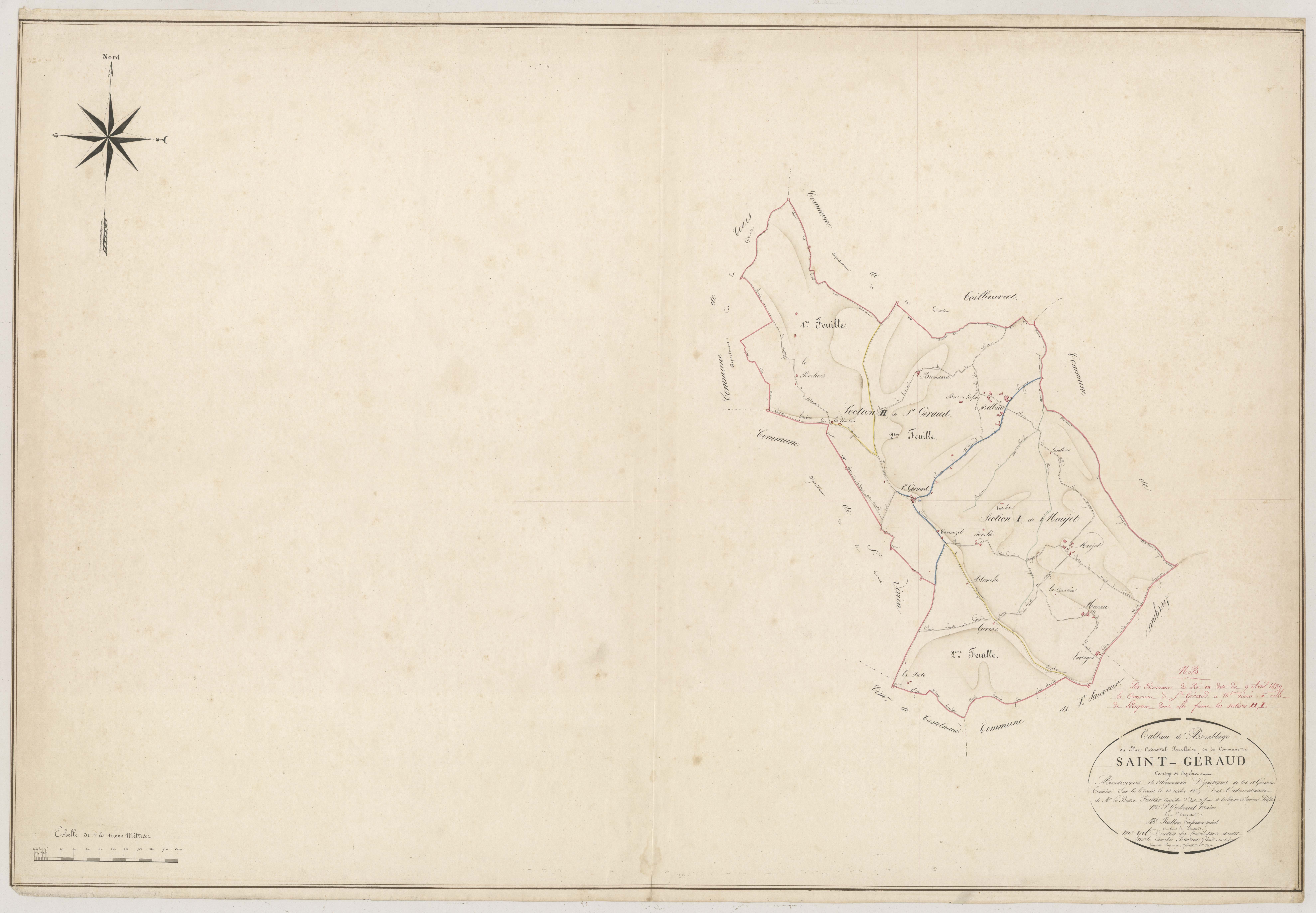 Plan napoléonien, atlas-TA, Saint-Géraud