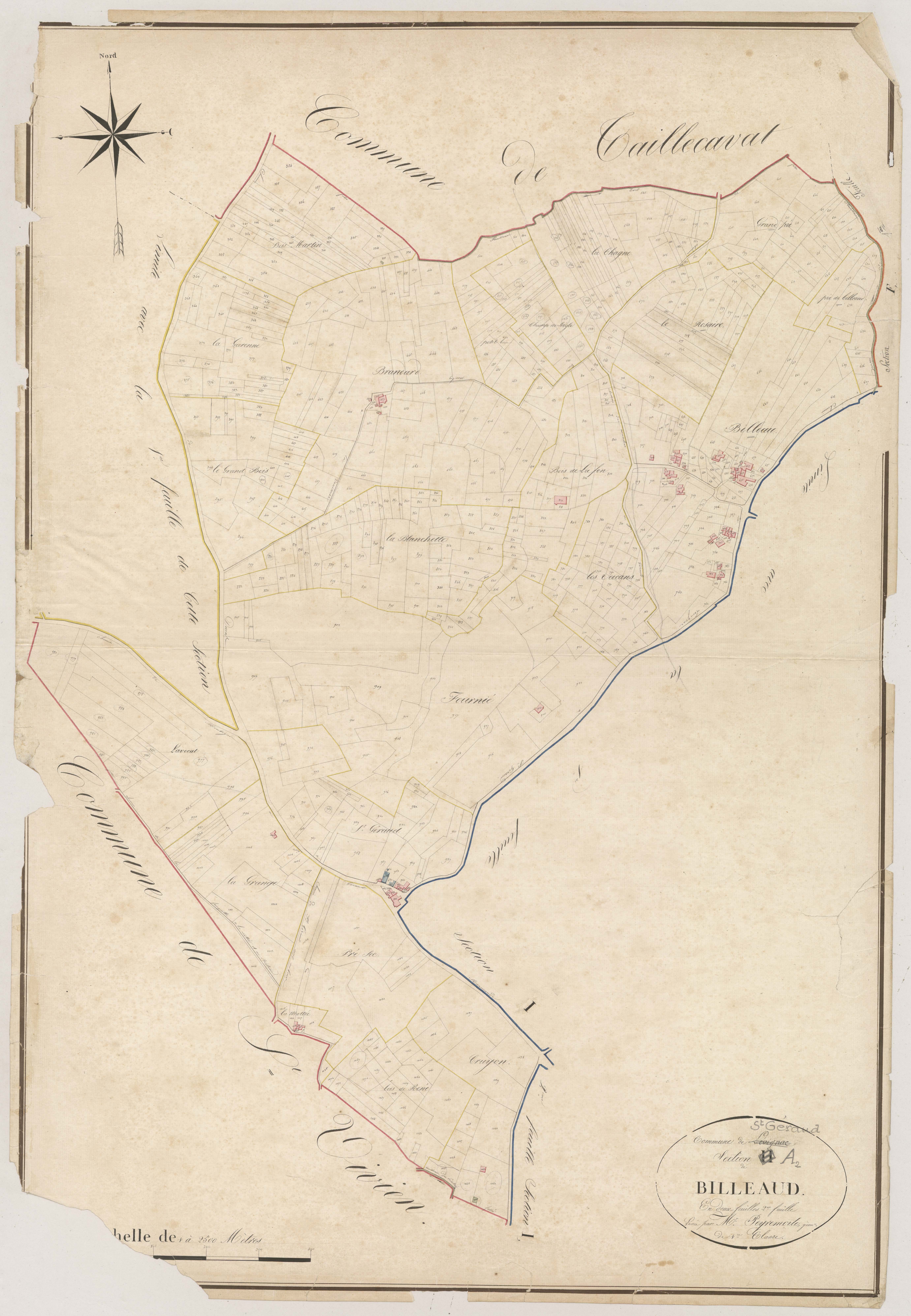 Plan napoléonien, atlas-A2 Billeaud, Saint-Géraud