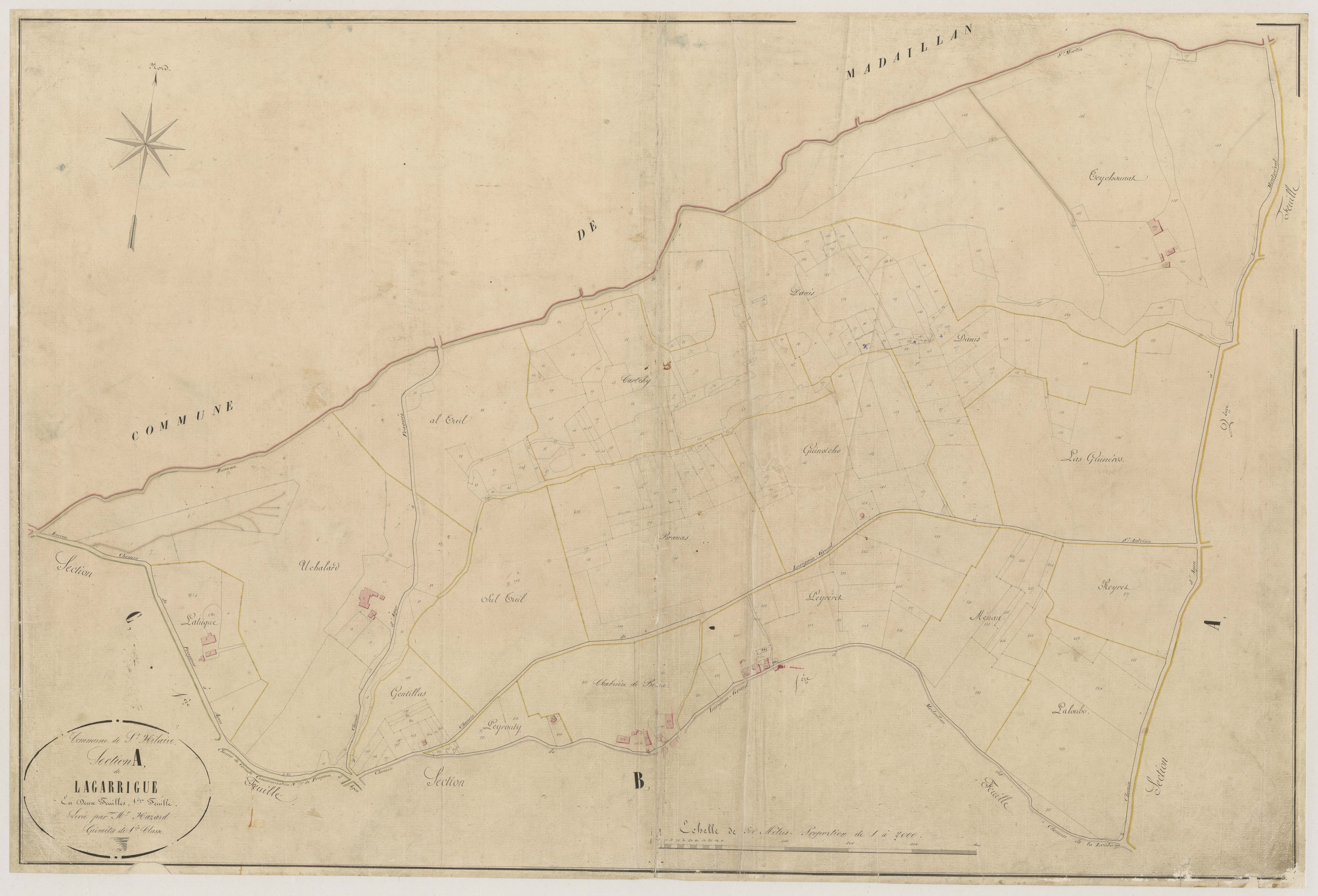 Plan napoléonien-A1 Lagarrigue, Saint-Hilaire-de-Lusignan