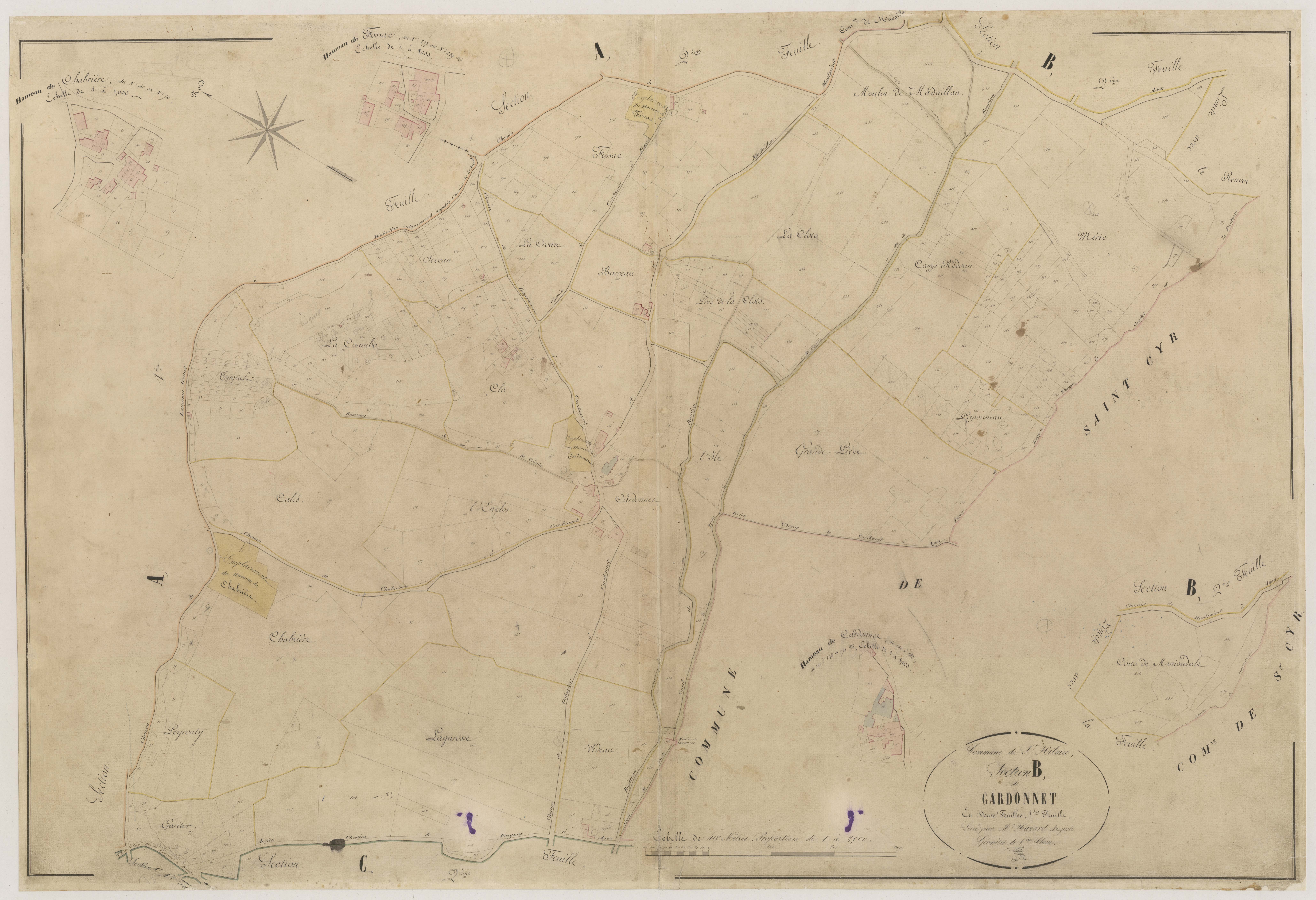 Plan napoléonien-B1 Cardonnet, Saint-Hilaire-de-Lusignan
