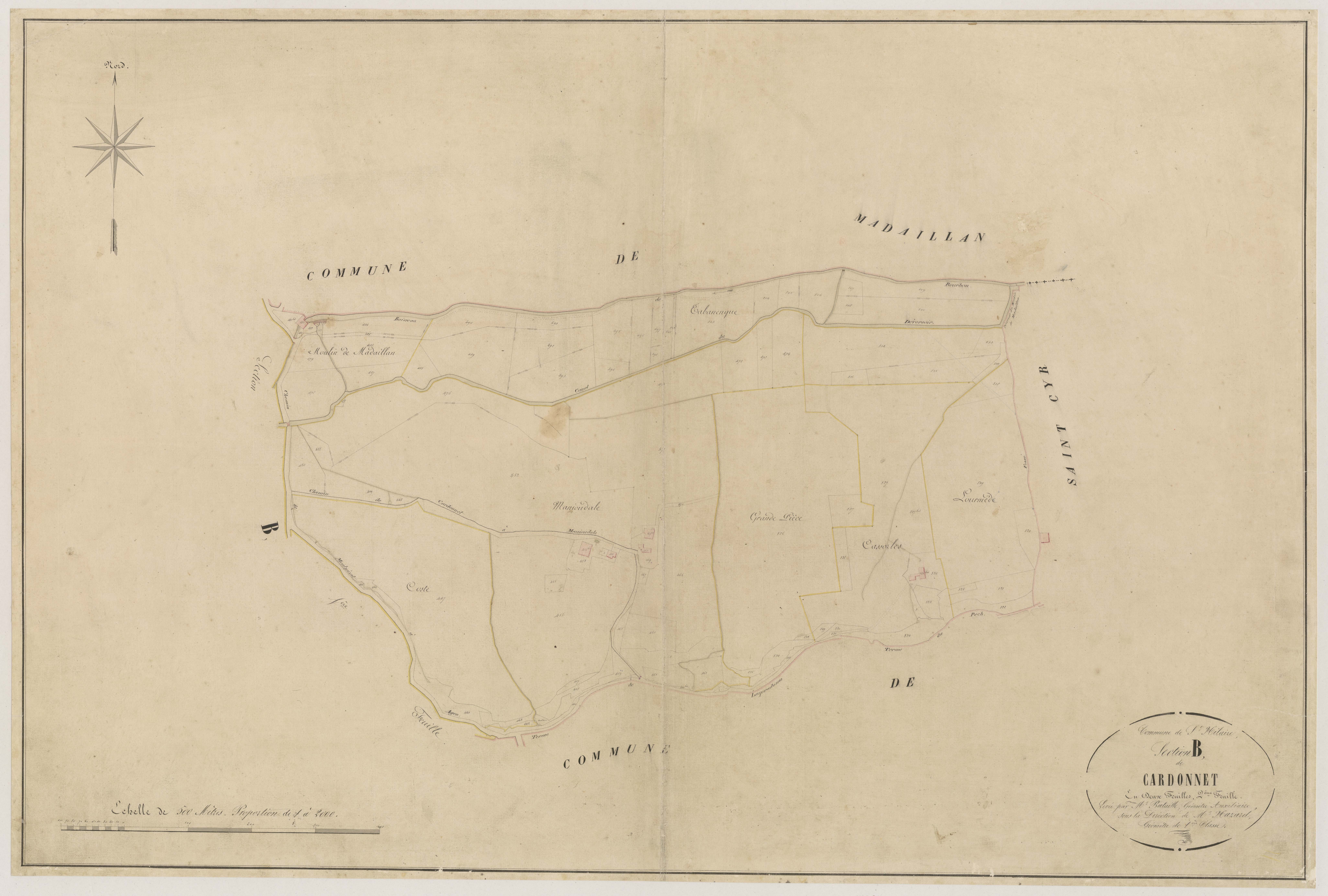 Plan napoléonien-B2 Cardonnet, Saint-Hilaire-de-Lusignan