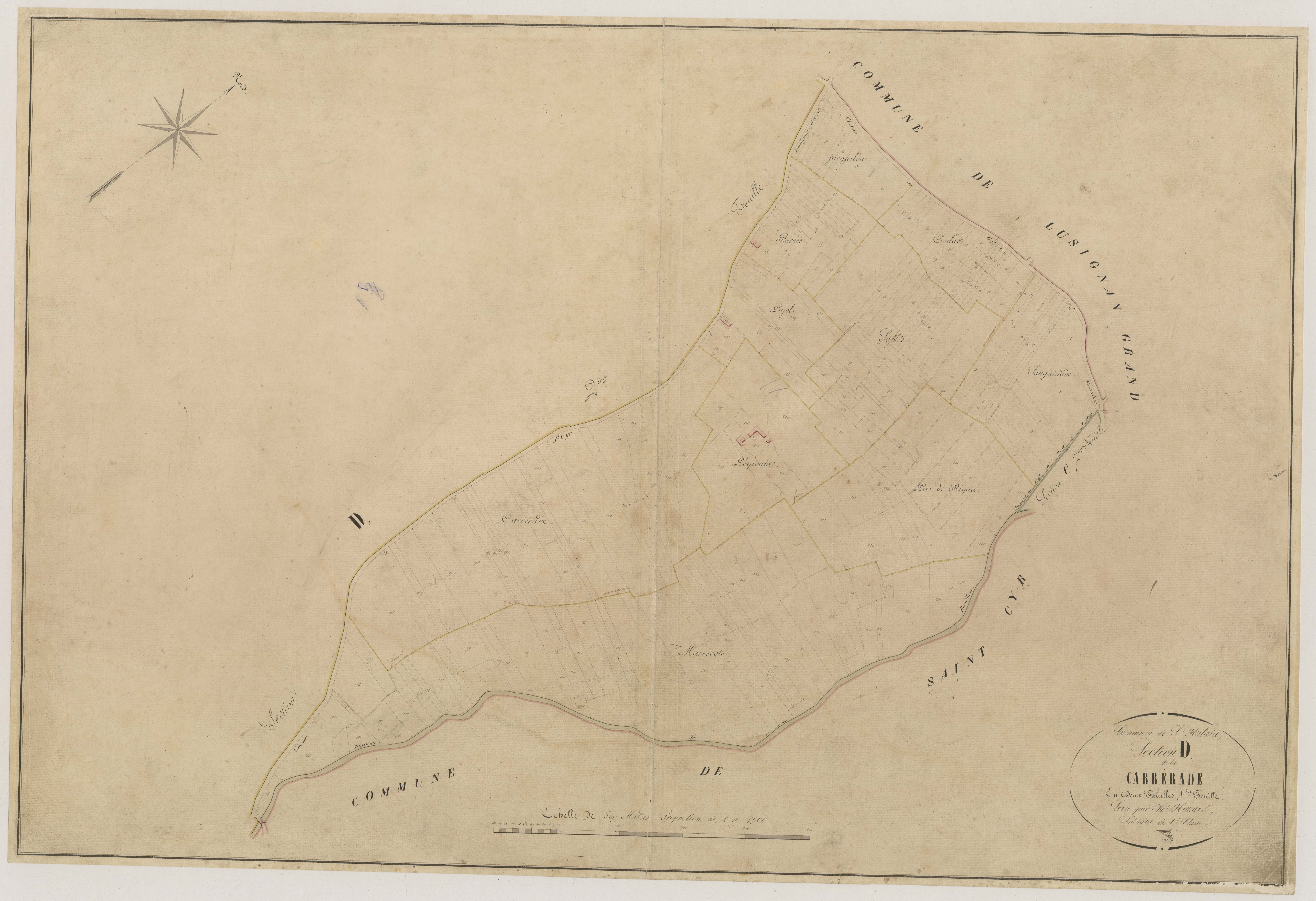 Plan napoléonien-D1 Carrèrade, Saint-Hilaire-de-Lusignan