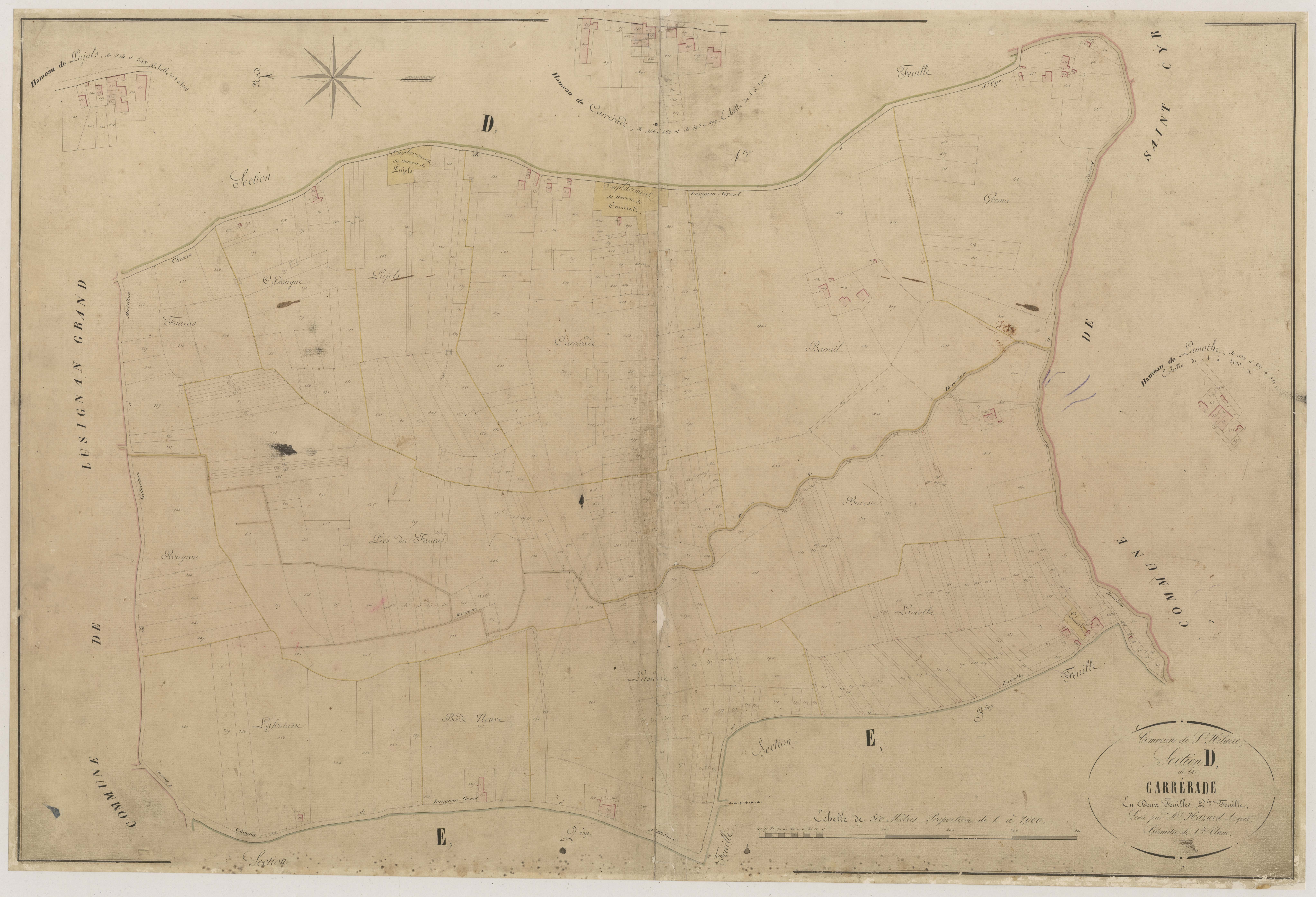 Plan napoléonien-D2 Carrèrade, Saint-Hilaire-de-Lusignan