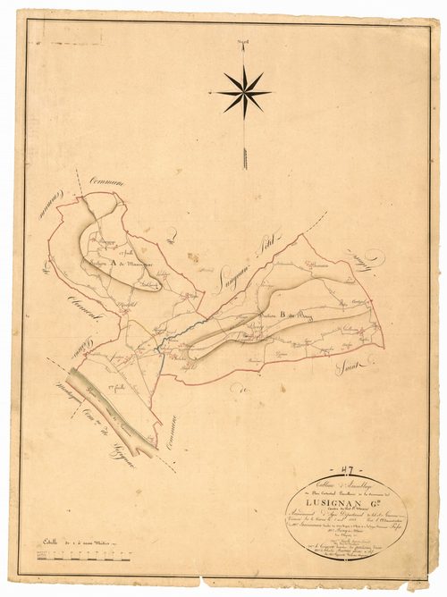 Plan napoléonien, atlas-TA, Lusignan-Grand (voir Saint-Hilaire-de-Lusignan)