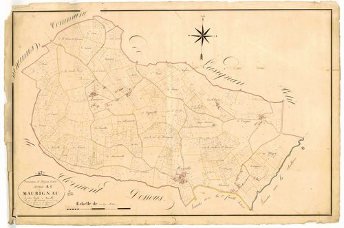 Plan napoléonien, atlas-A1 Maurignac, Lusignan-Grand (voir Saint-Hilaire-de-Lusignan)