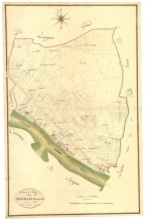 Plan primitif, atlas-A Gravillas et La Rivière, Saint-Hilaire-de-Lusignan