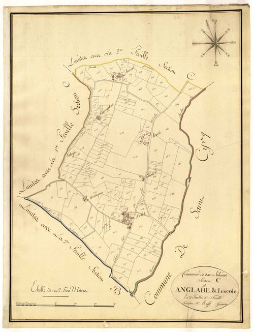Plan primitif, atlas-C3 Langlade et Lescole, Saint-Hilaire-de-Lusignan