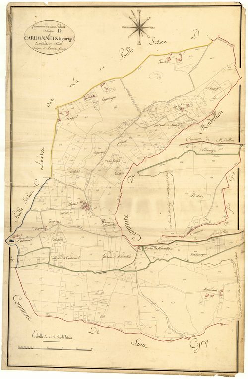 Plan primitif, atlas-D2 Carbonnet et La Garrigue, Saint-Hilaire-de-Lusignan