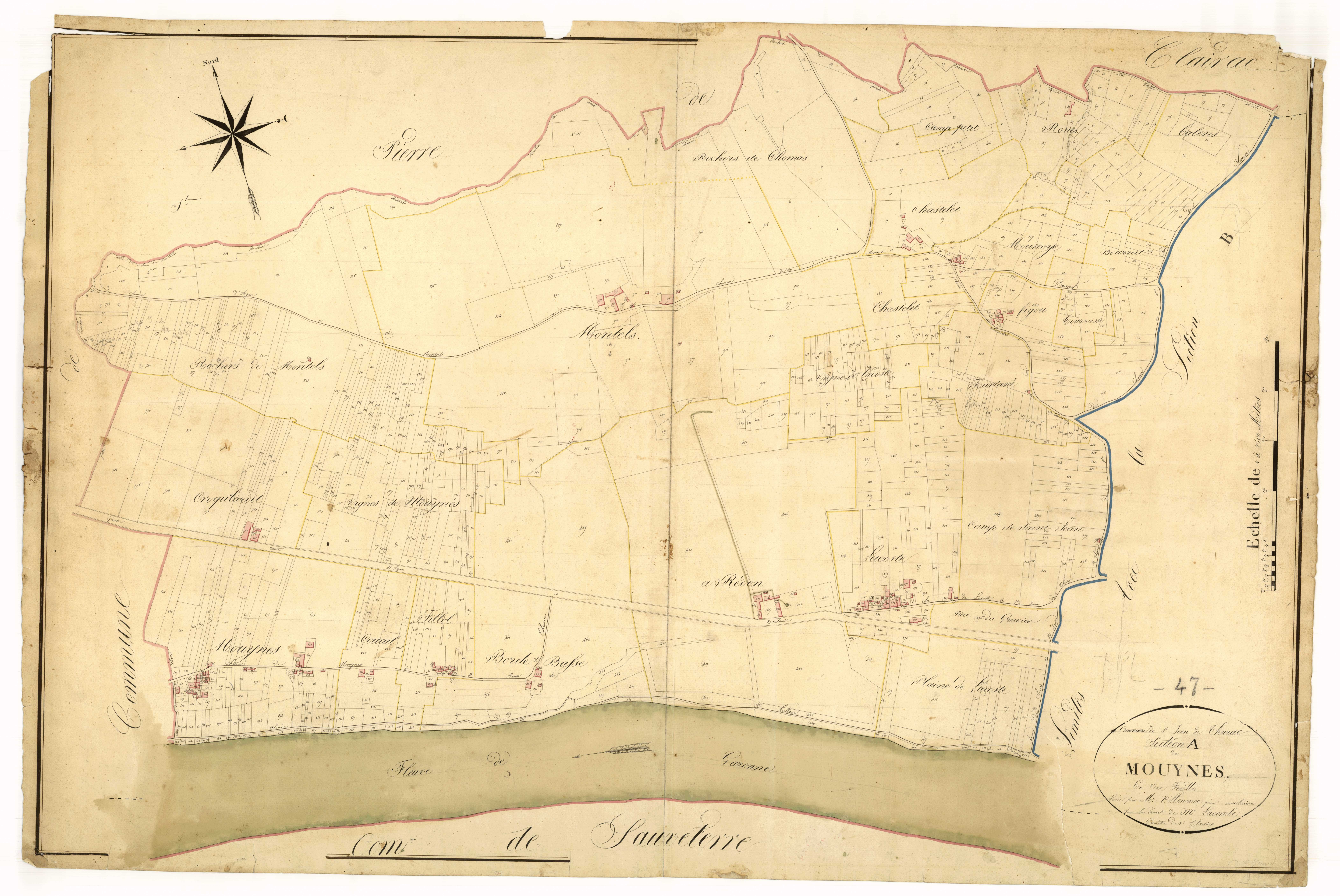 Plan napoléonien, atlas-A Mouynes, Saint-Jean-de-Thurac