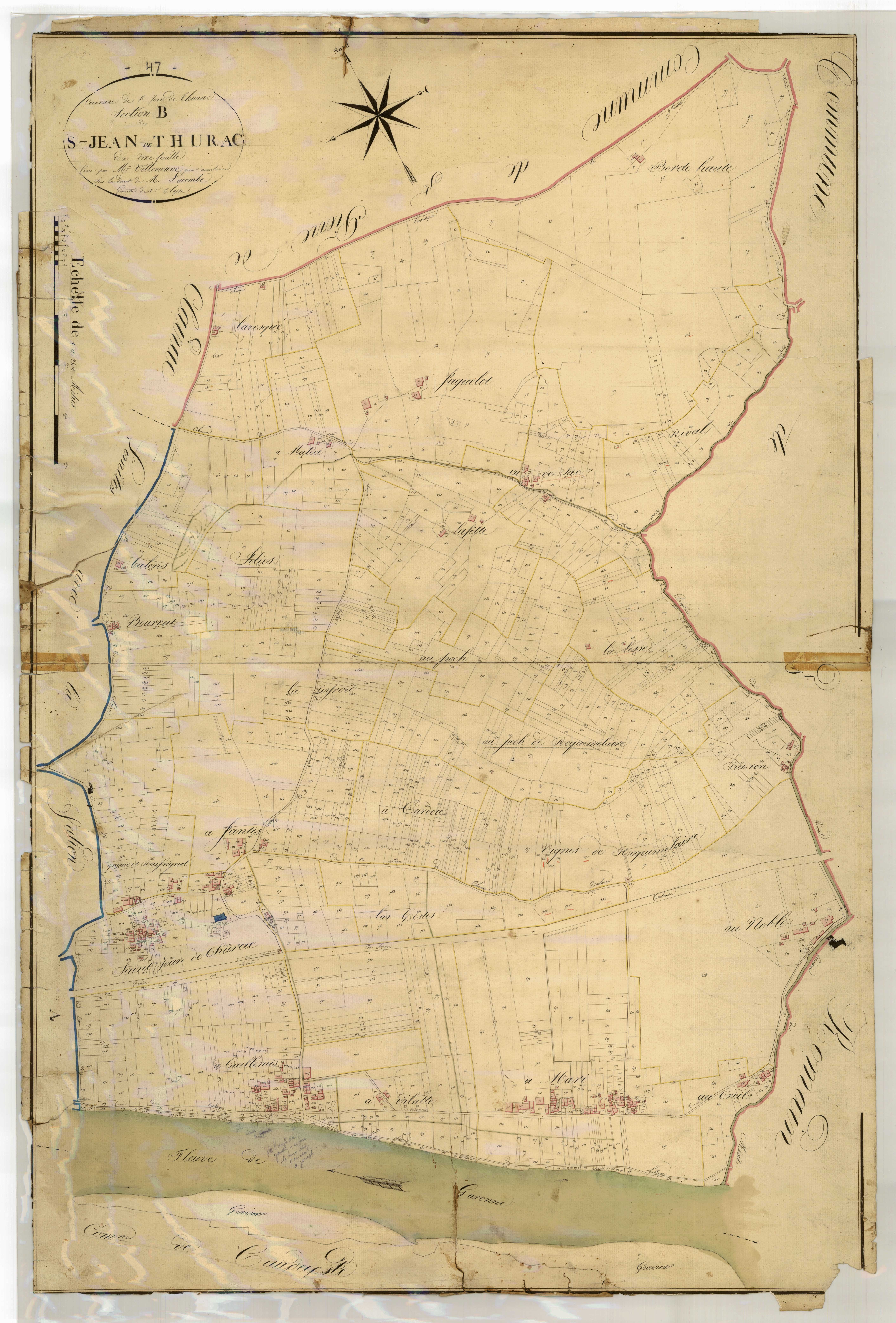 Plan napoléonien, atlas-B Saint-Jean-de-Thurac, Saint-Jean-de-Thurac