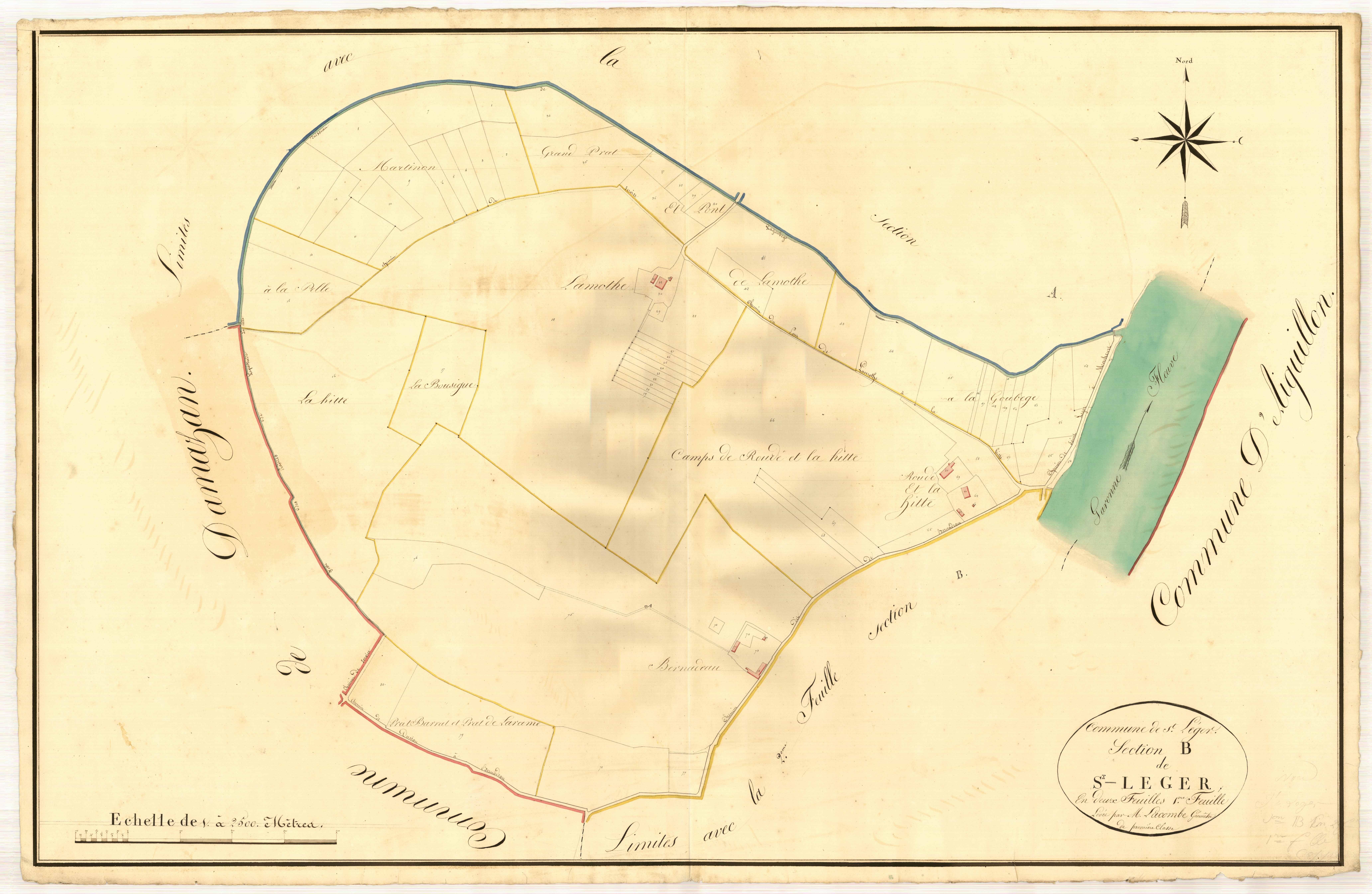 Plan napoléonien, atlas-B1 Saint-Léger, Saint-Léger