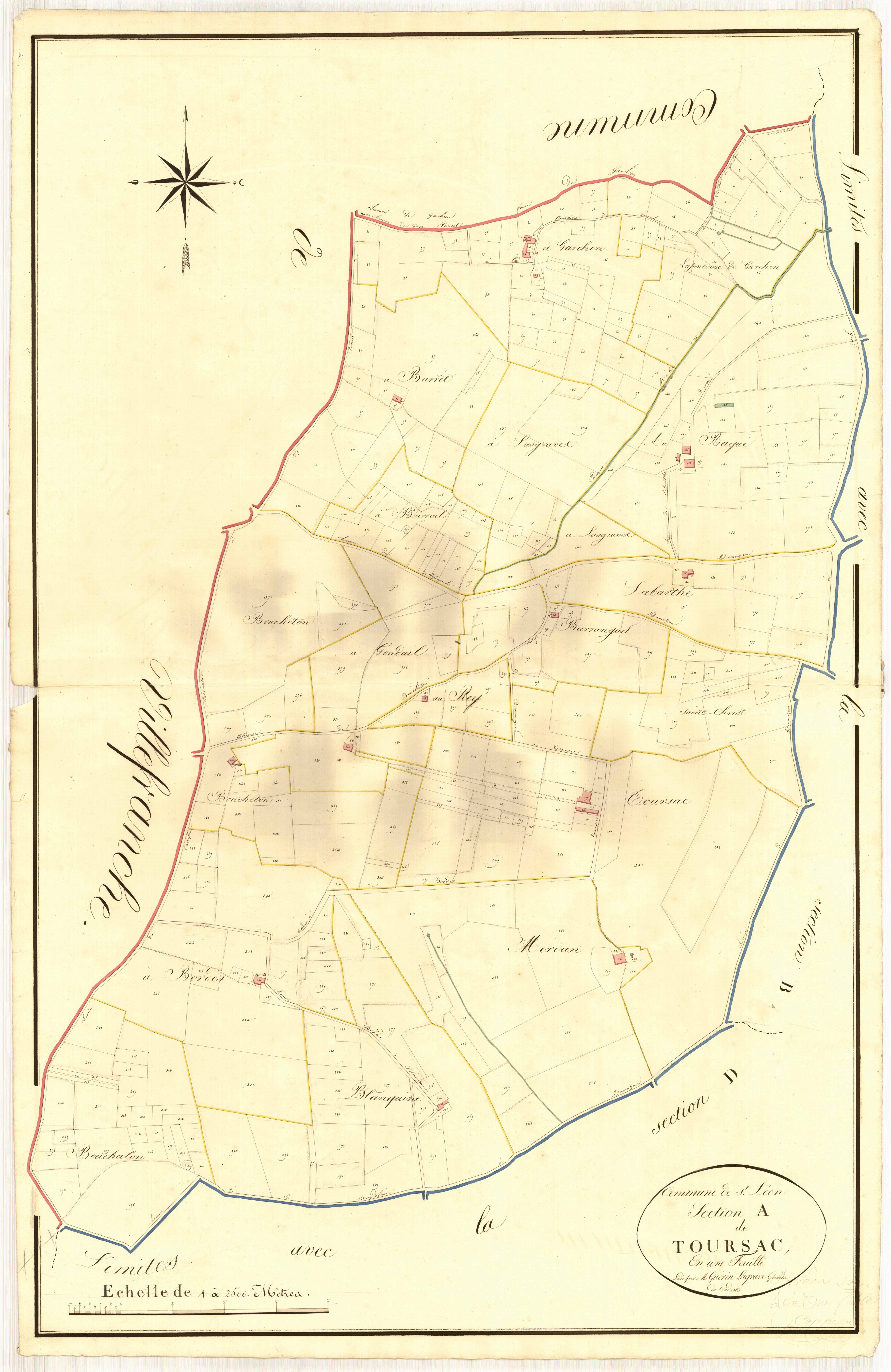Plan napoléonien, atlas-A Toursac, Saint-Léon
