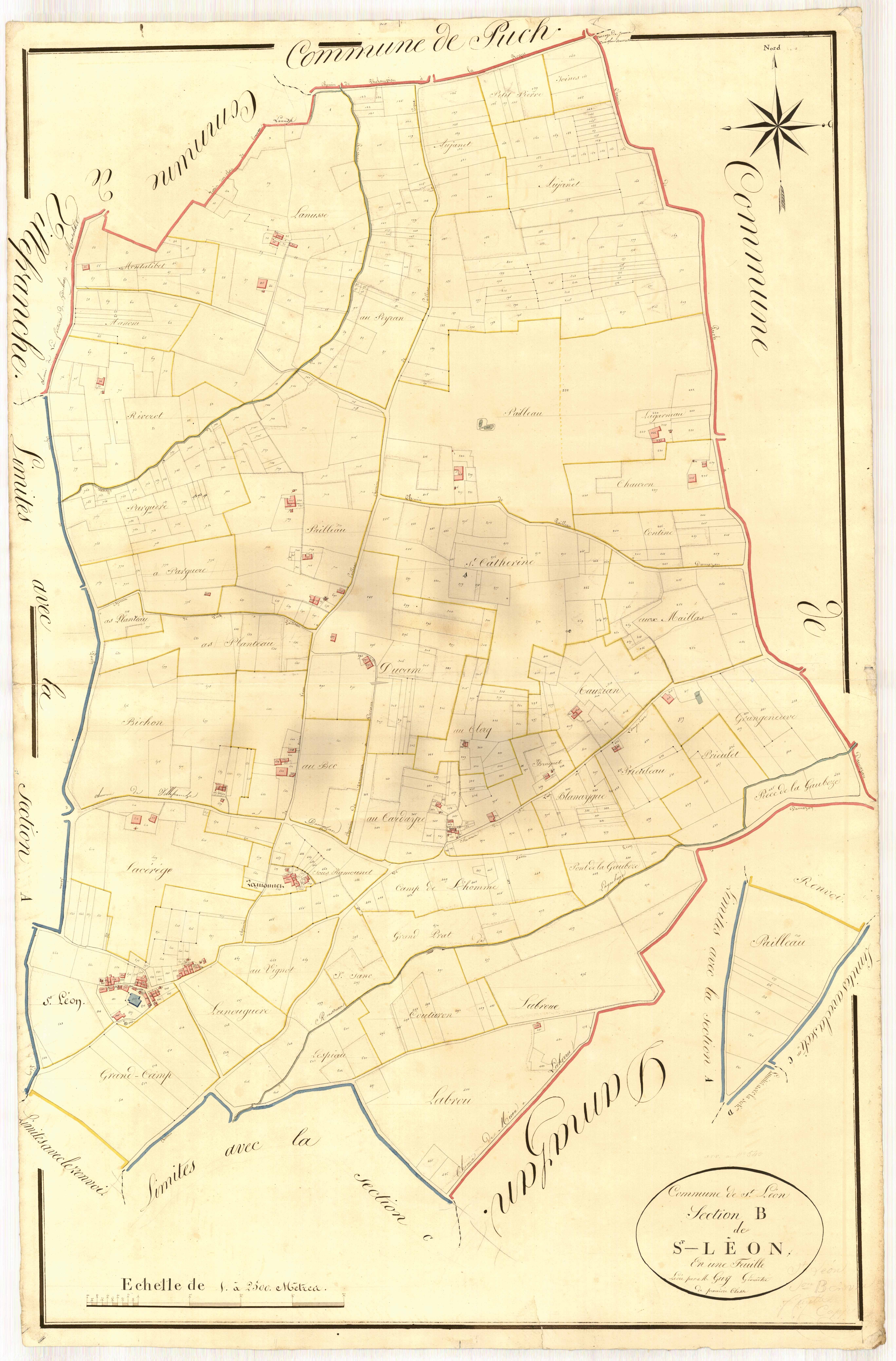 Plan napoléonien, atlas-B Saint-Léon, Saint-Léon