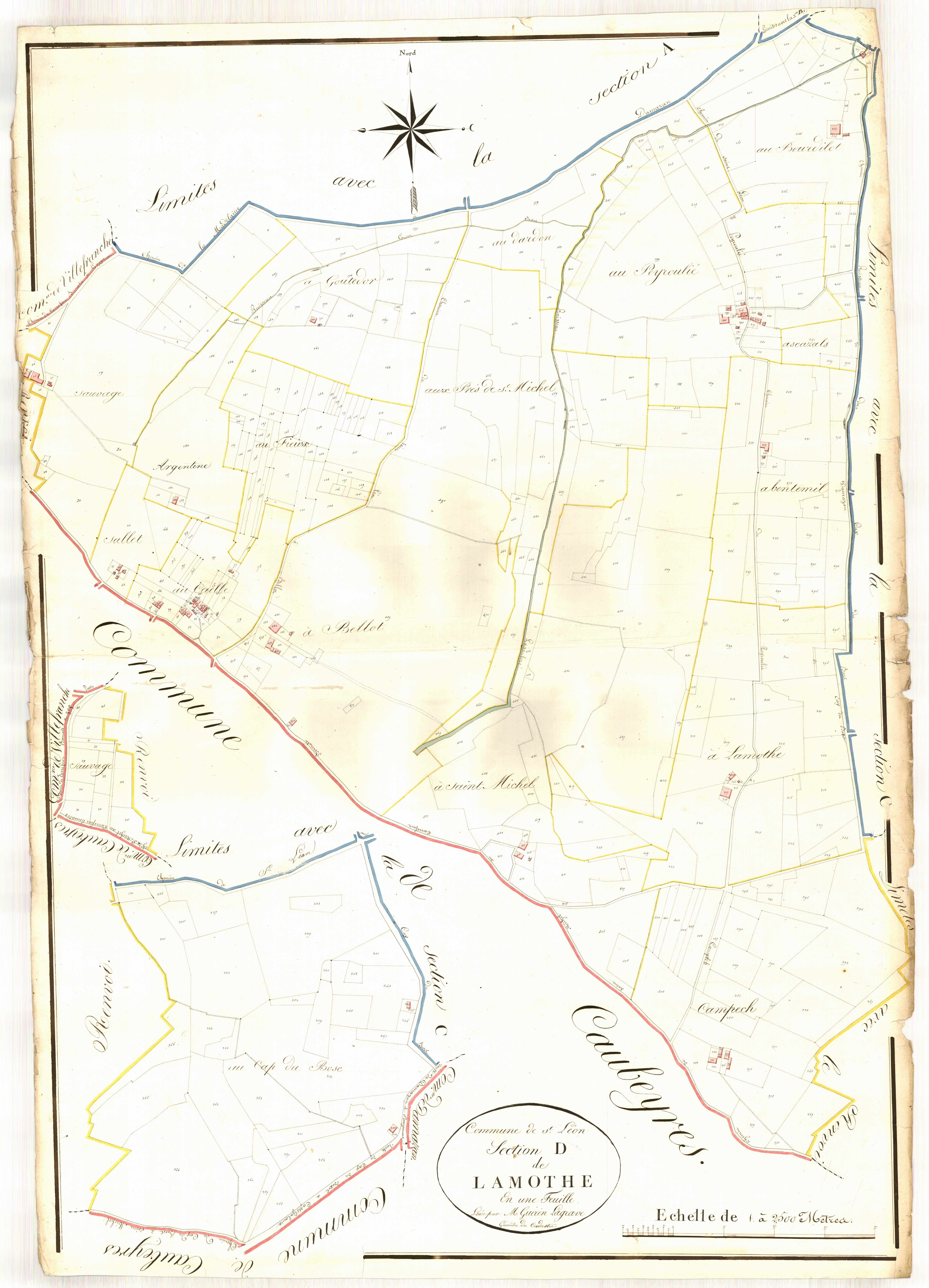 Plan napoléonien, atlas-D Lamothe, Saint-Léon