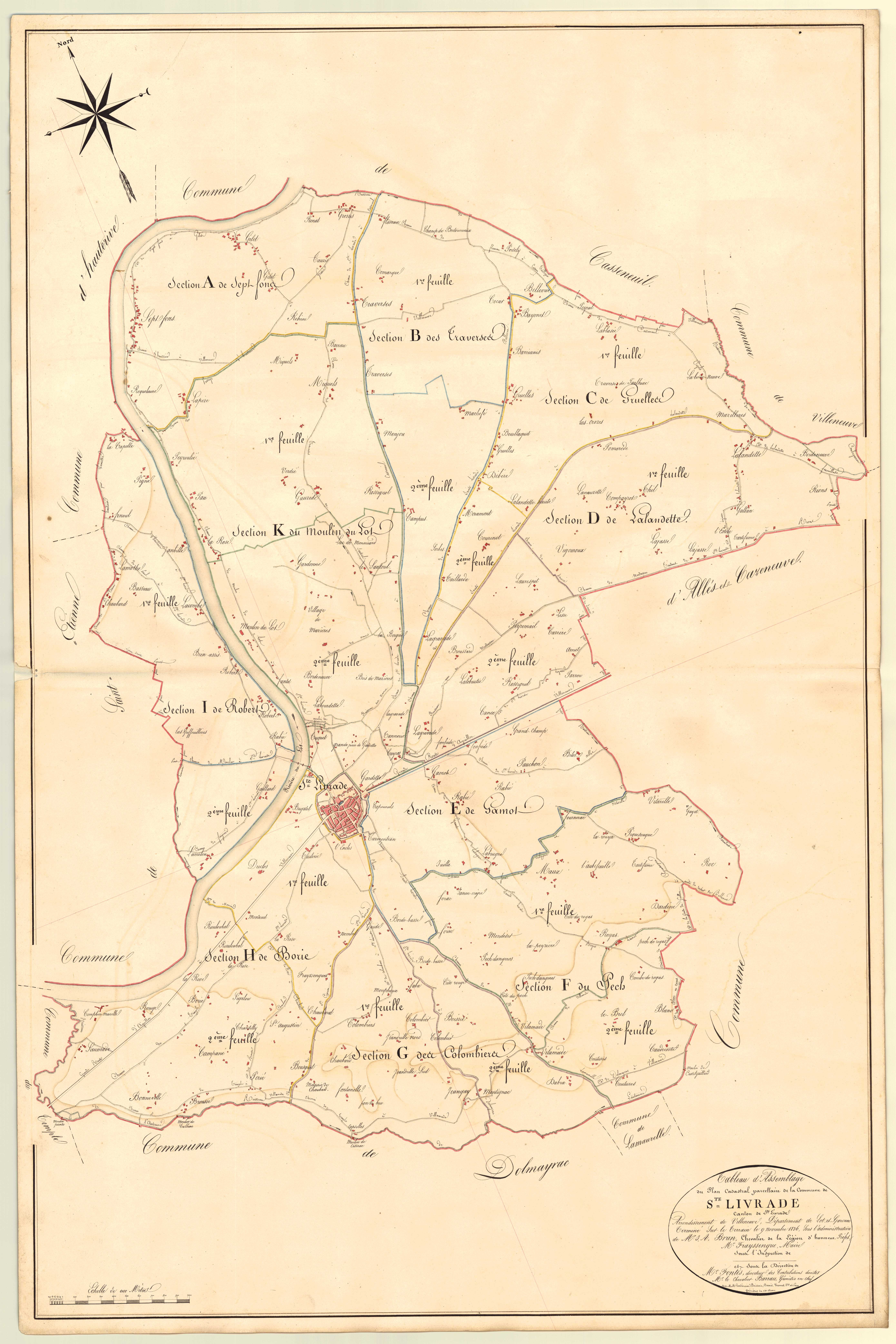 Plan napoléonien, atlas-TA, Sainte-Livrade-sur-Lot