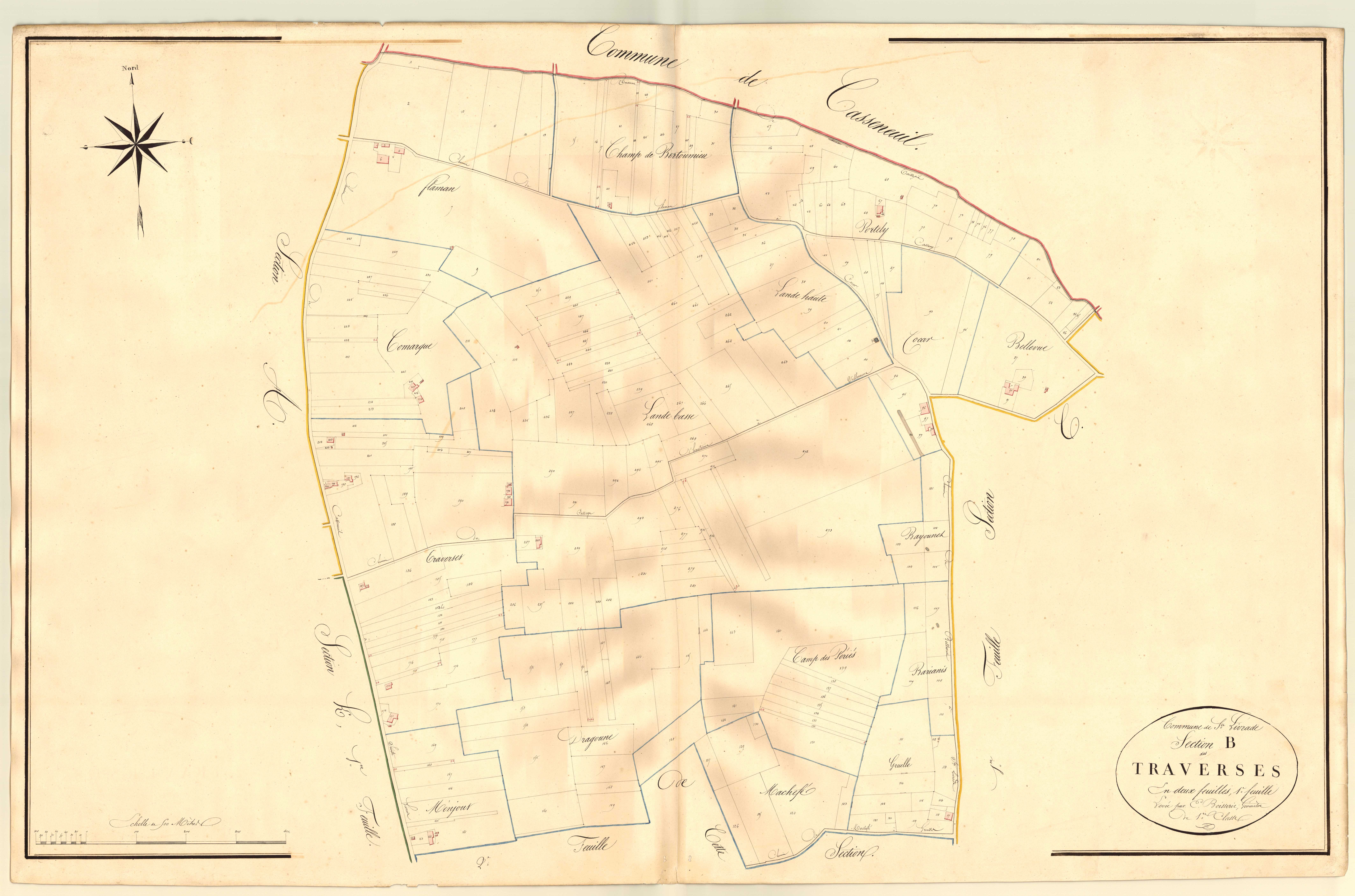 Plan napoléonien, atlas-B1 Les Traverses, Sainte-Livrade-sur-Lot