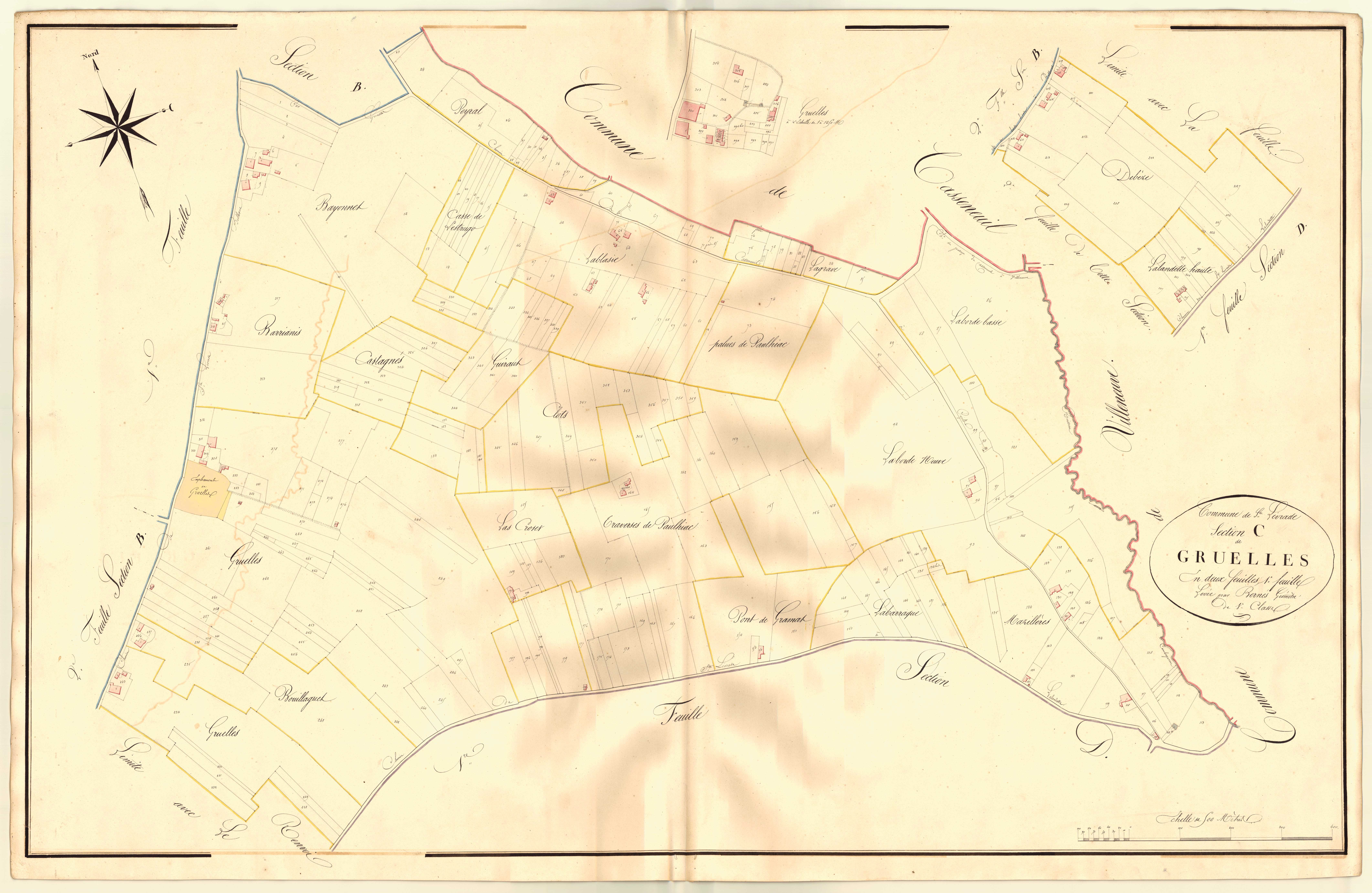 Plan napoléonien, atlas-C1 Gruelles, Sainte-Livrade-sur-Lot