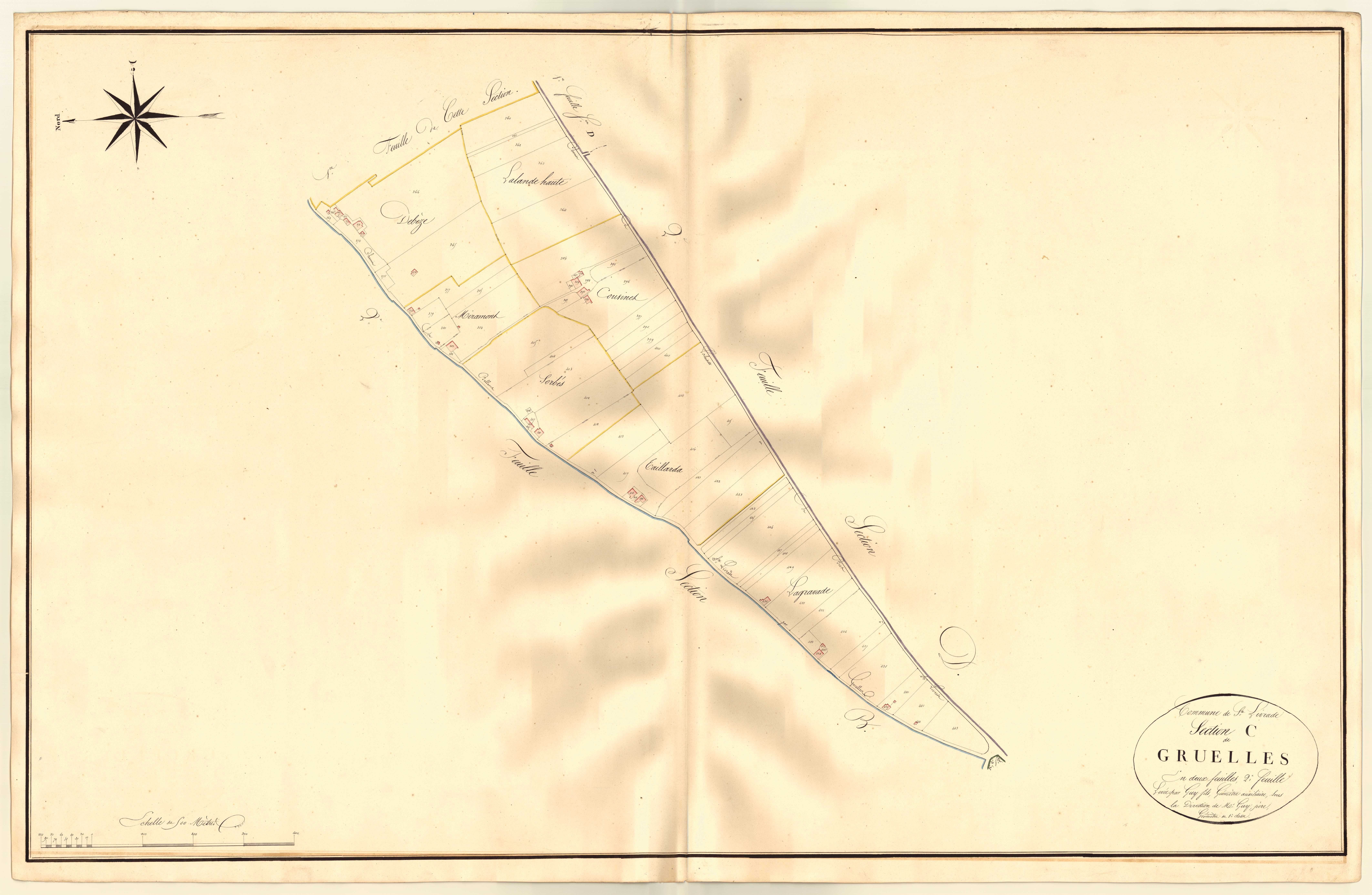 Plan napoléonien, atlas-C2 Gruelles, Sainte-Livrade-sur-Lot
