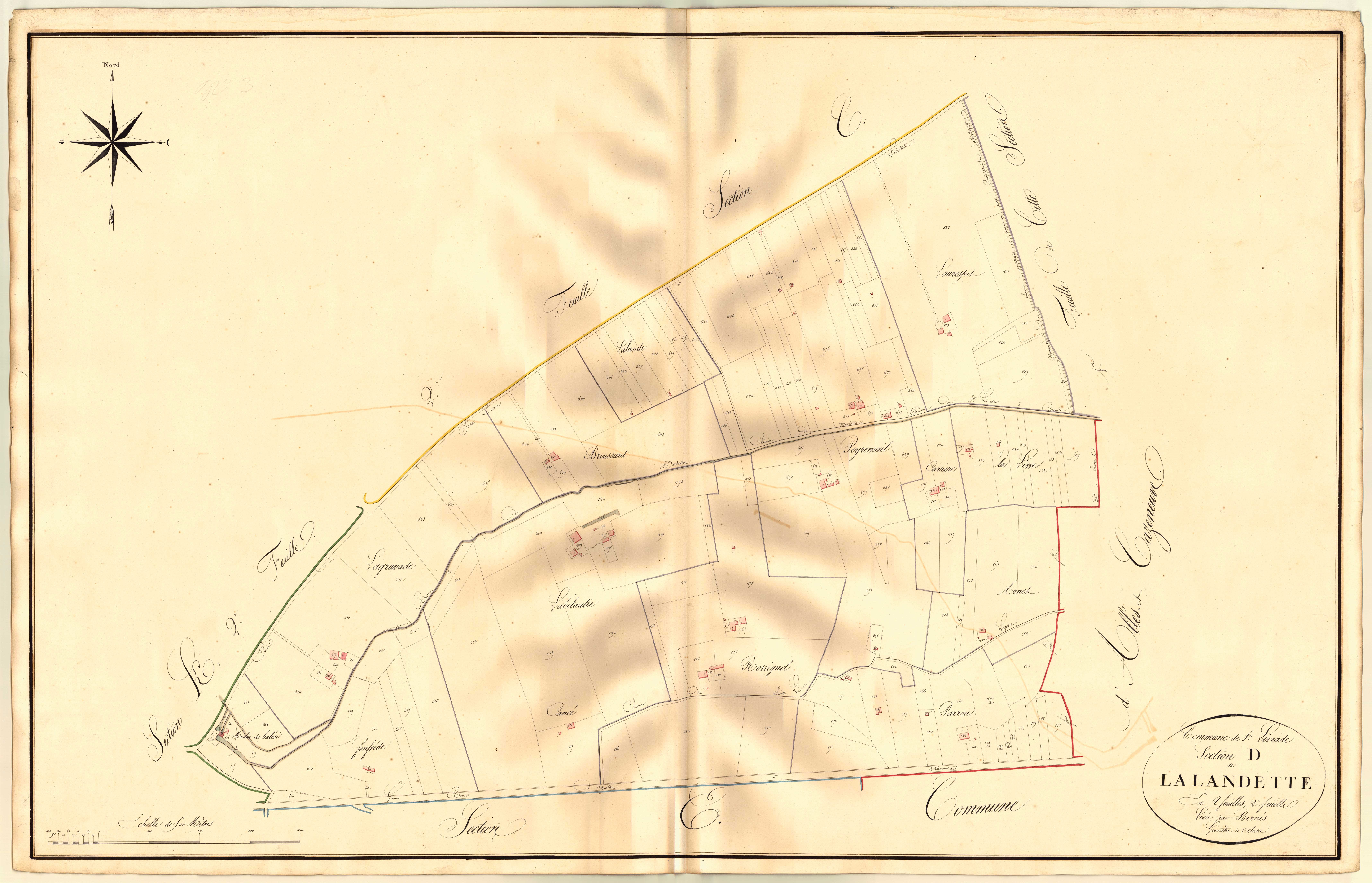 Plan napoléonien, atlas-D2 Lalandette, Sainte-Livrade-sur-Lot