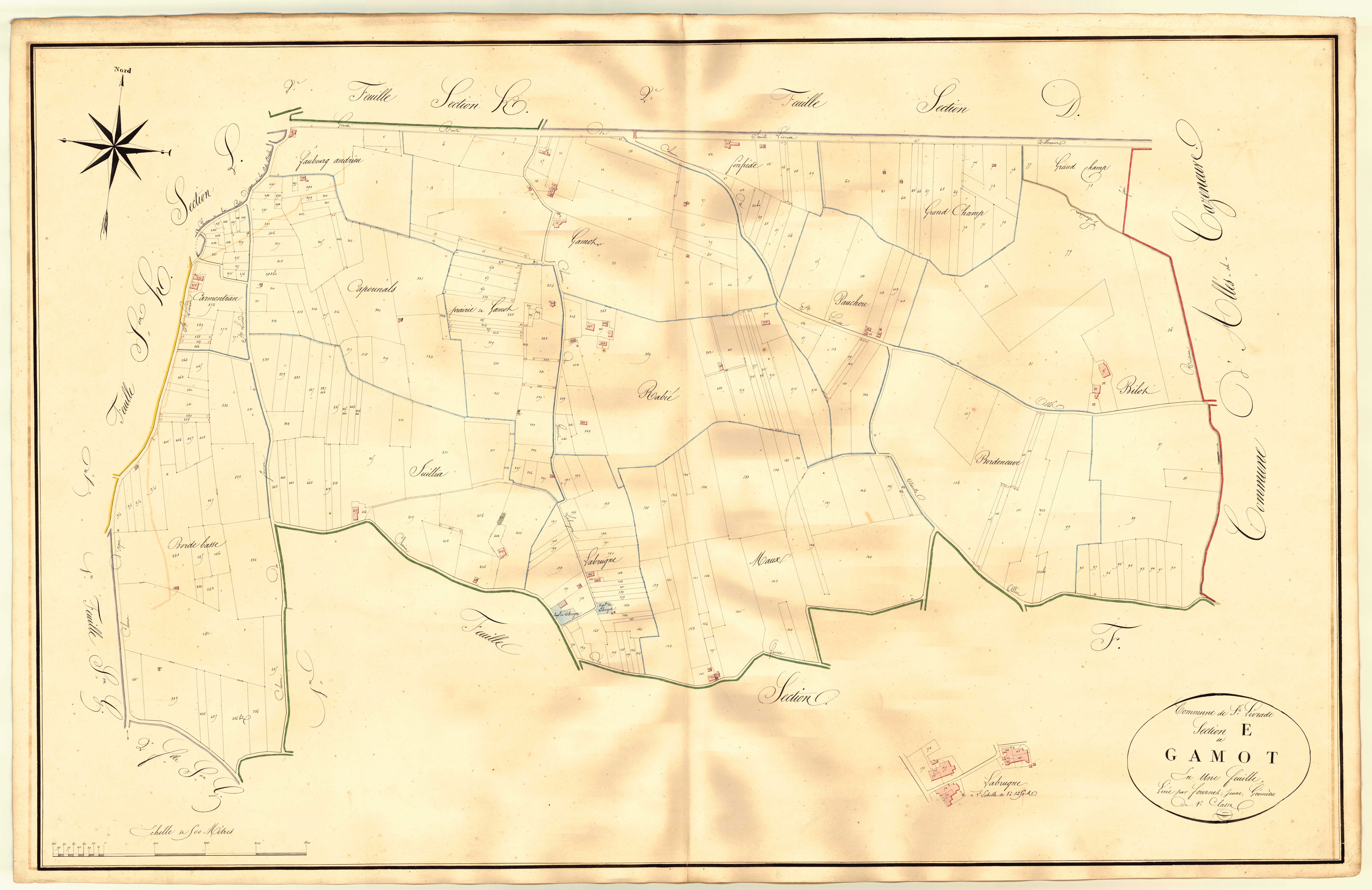 Plan napoléonien, atlas-E Gamot, Sainte-Livrade-sur-Lot