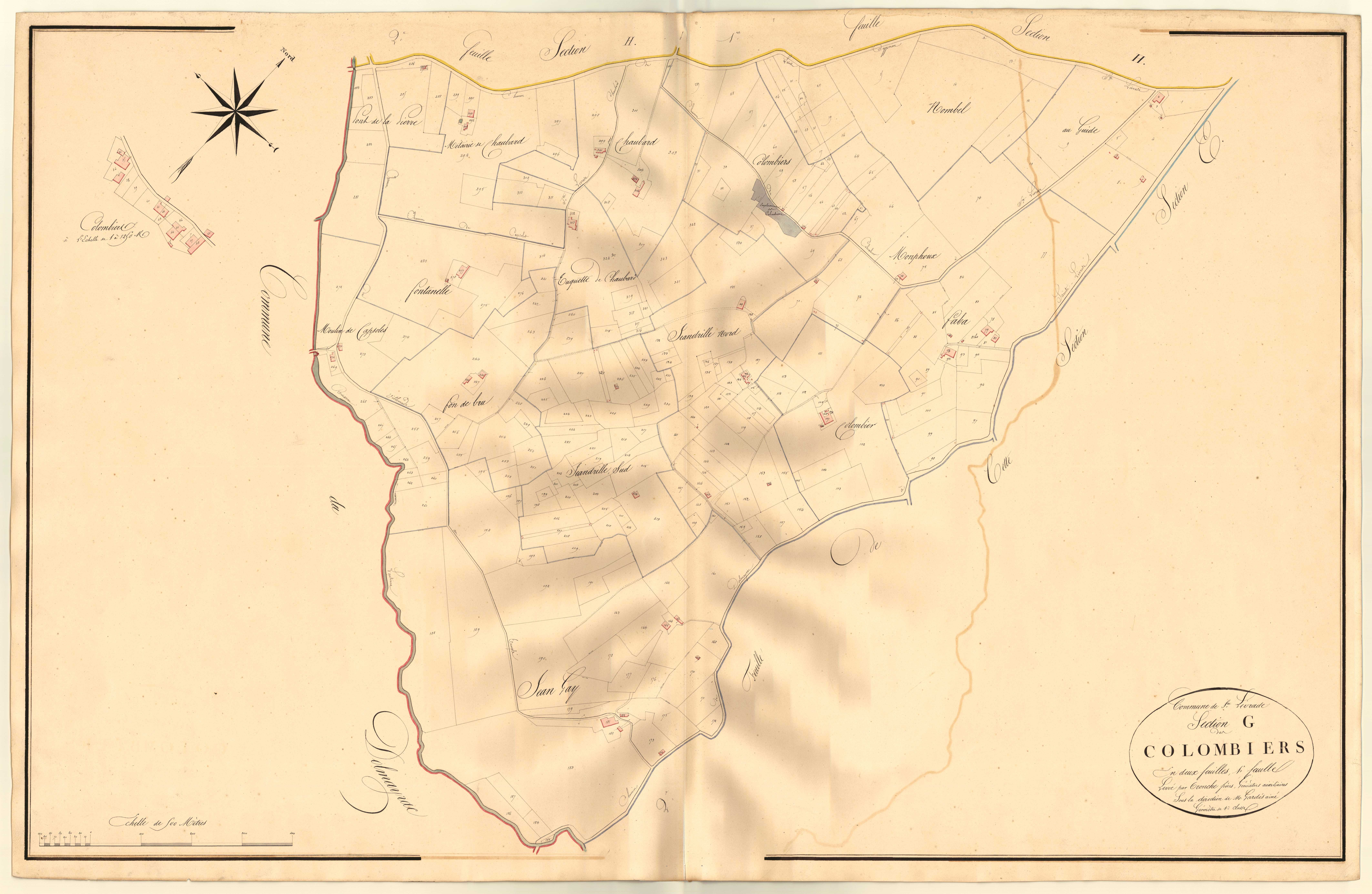 Plan napoléonien, atlas-G1 Colombiers, Sainte-Livrade-sur-Lot