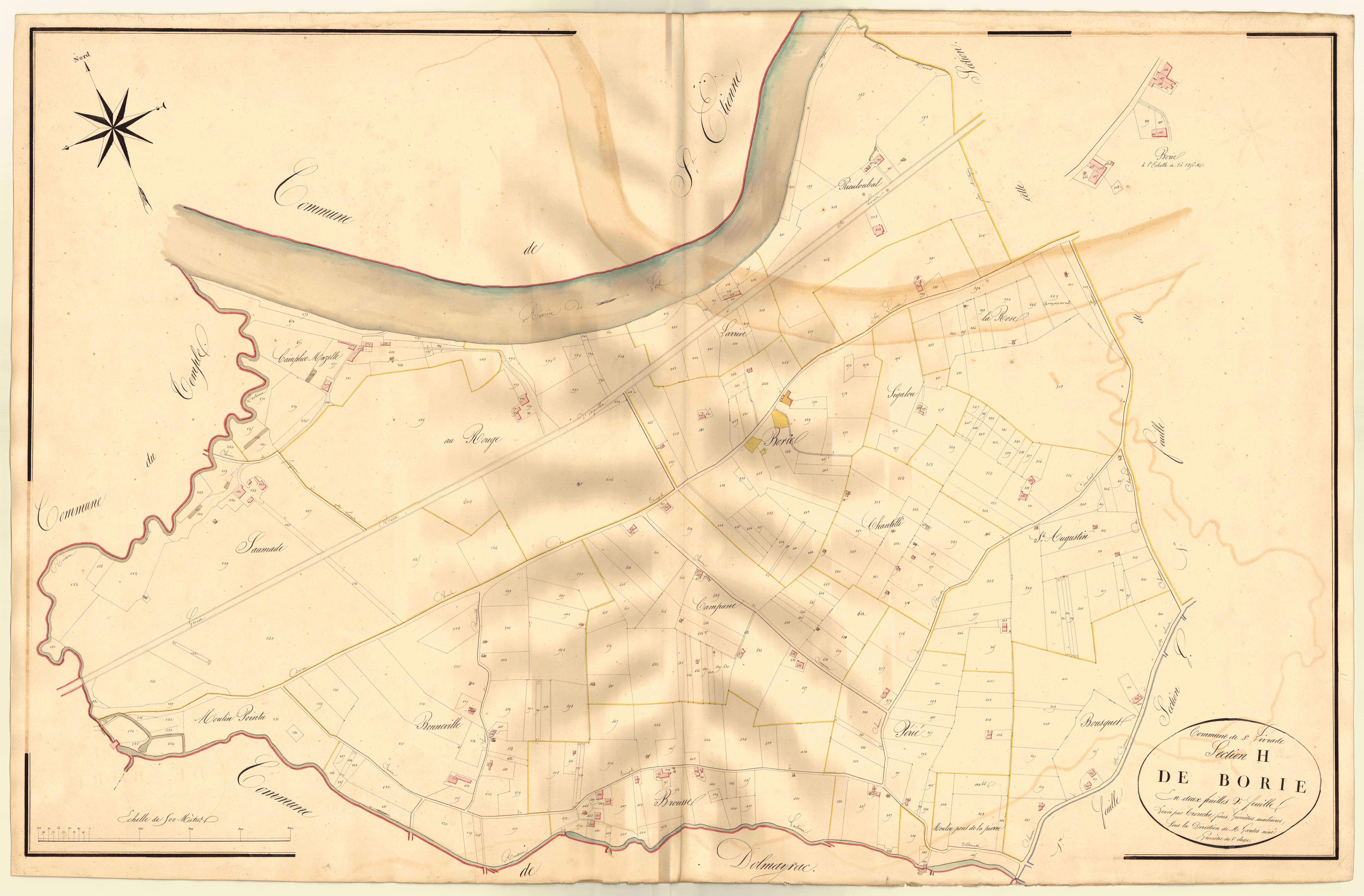 Plan napoléonien, atlas-H2 De Borie, Sainte-Livrade-sur-Lot