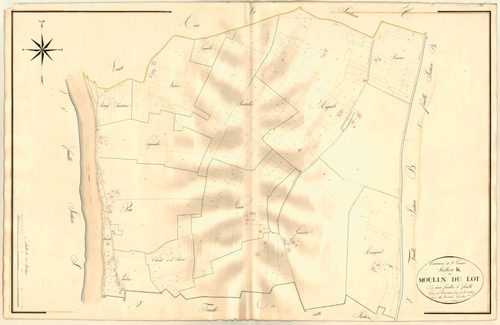 Plan napoléonien, atlas-K1 Le Moulin du Lot, Sainte-Livrade-sur-Lot