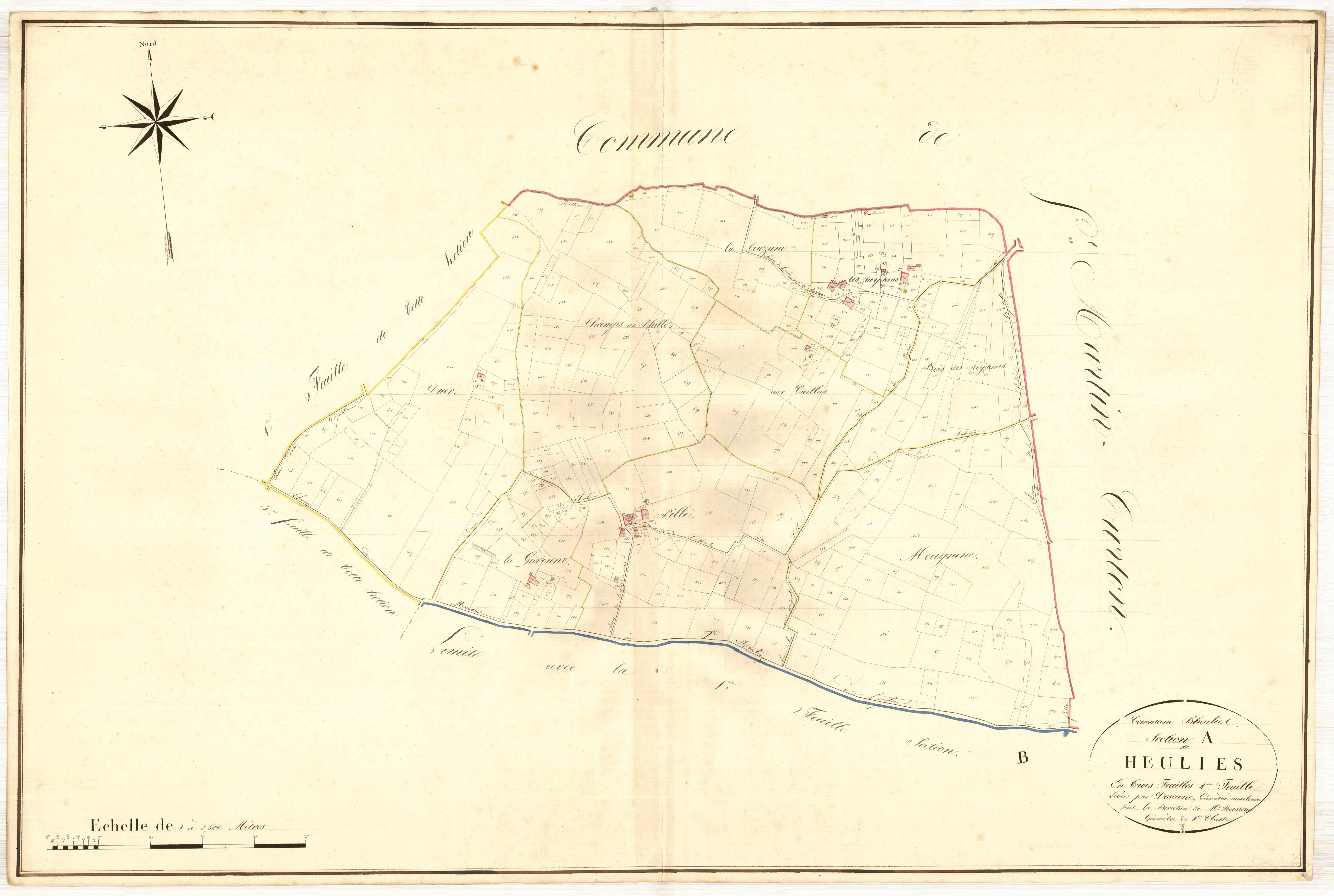 Plan napoléonien, atlas-A2 Heuliès, Heuliès (voir Saint-Martin-Curton)