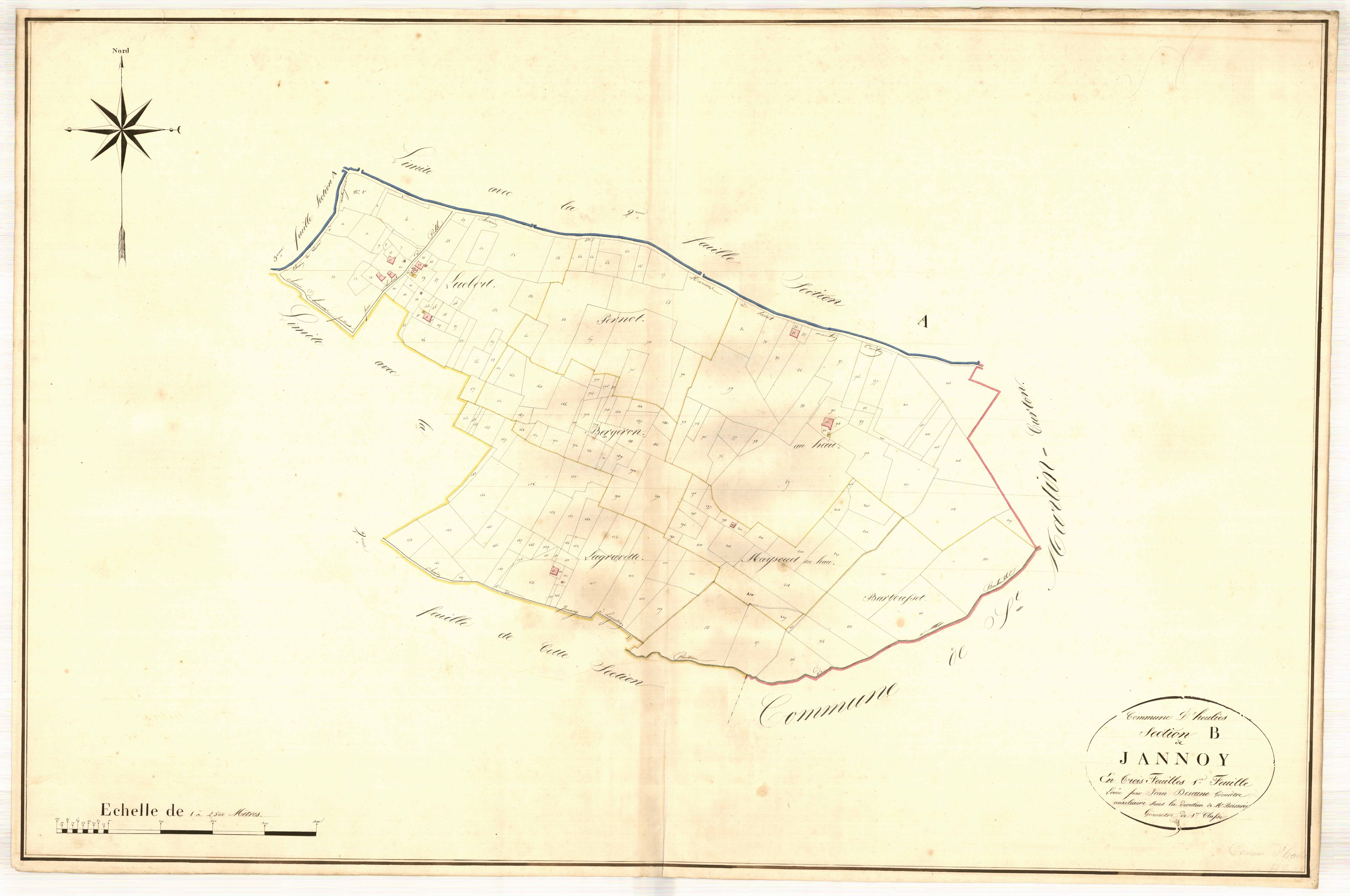 Plan napoléonien, atlas-B1 Jannoy, Heuliès (voir Saint-Martin-Curton)