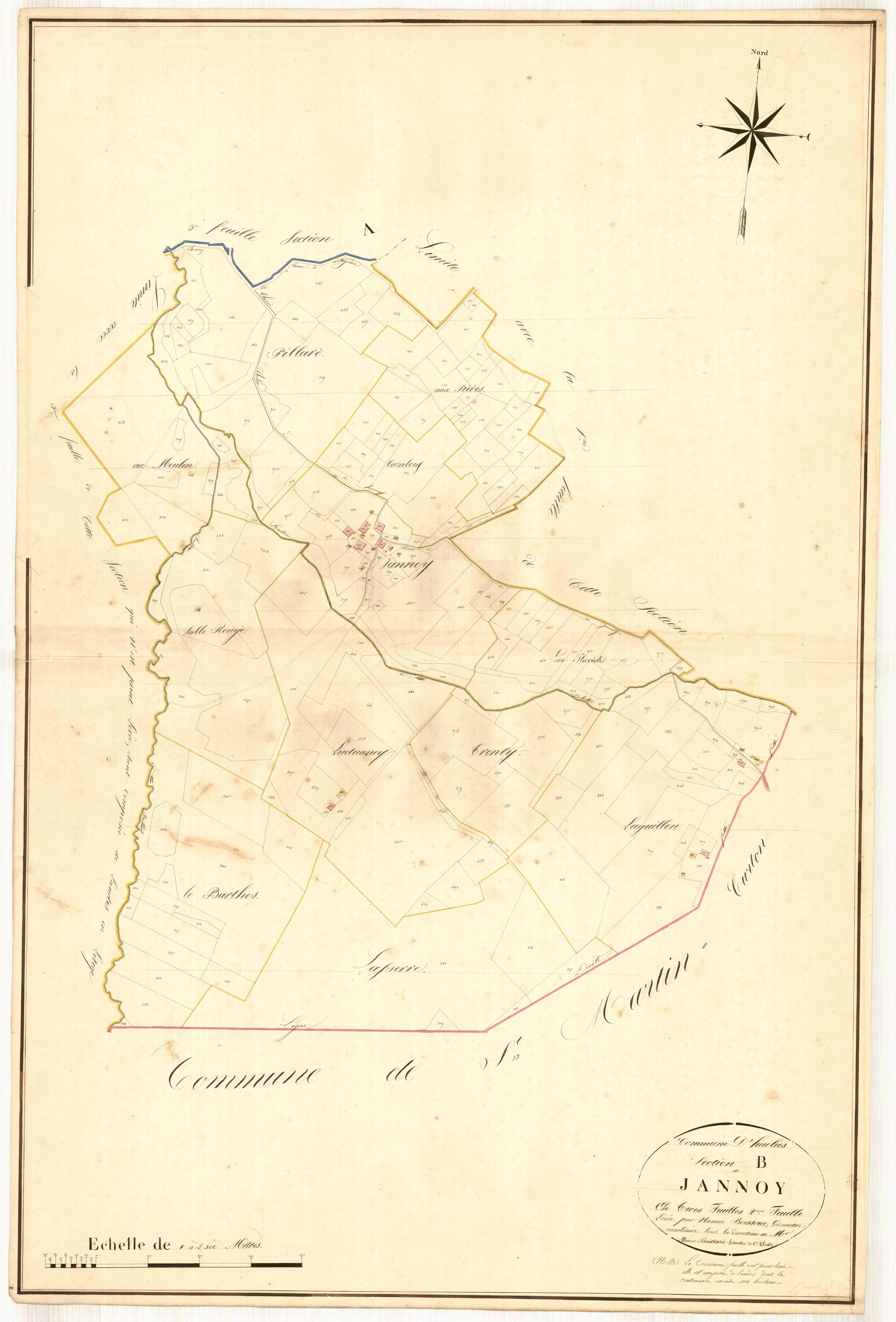 Plan napoléonien, atlas-B2 Jannoy, Heuliès (voir Saint-Martin-Curton)