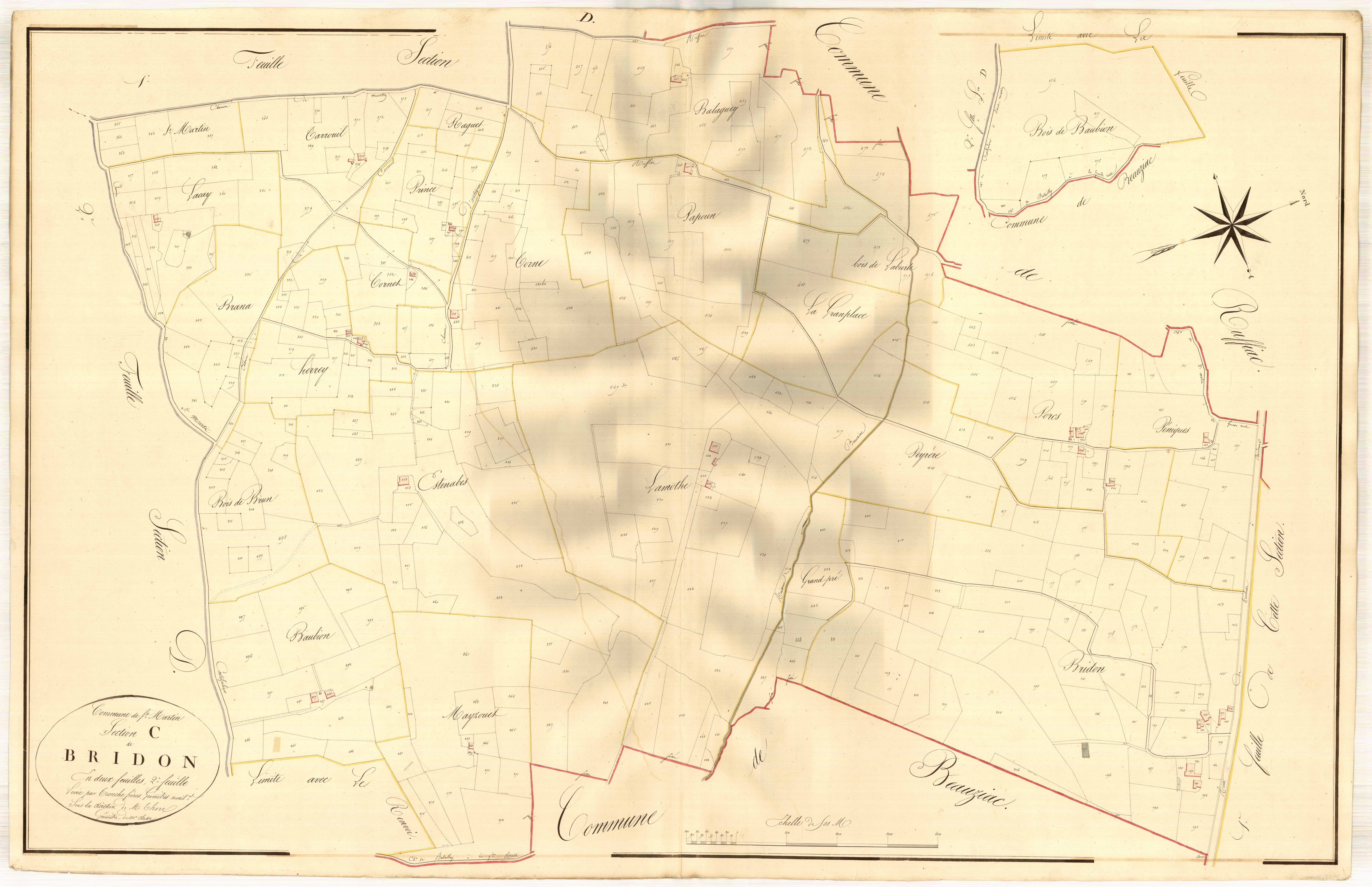 Plan napoléonien, atlas-C2 Bridon, Saint-Martin-Curton