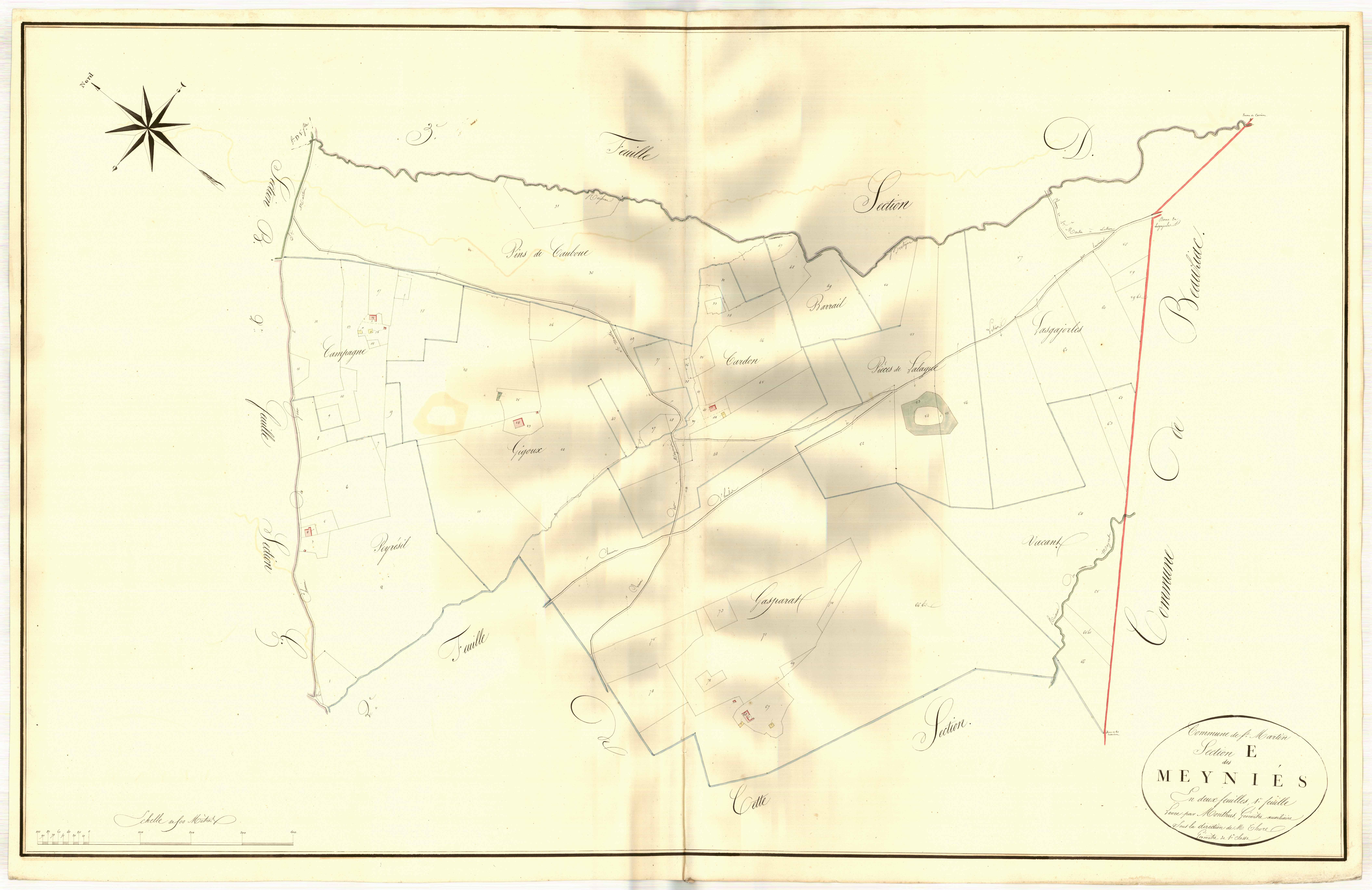 Plan napoléonien, atlas-E1 Meyniès, Saint-Martin-Curton