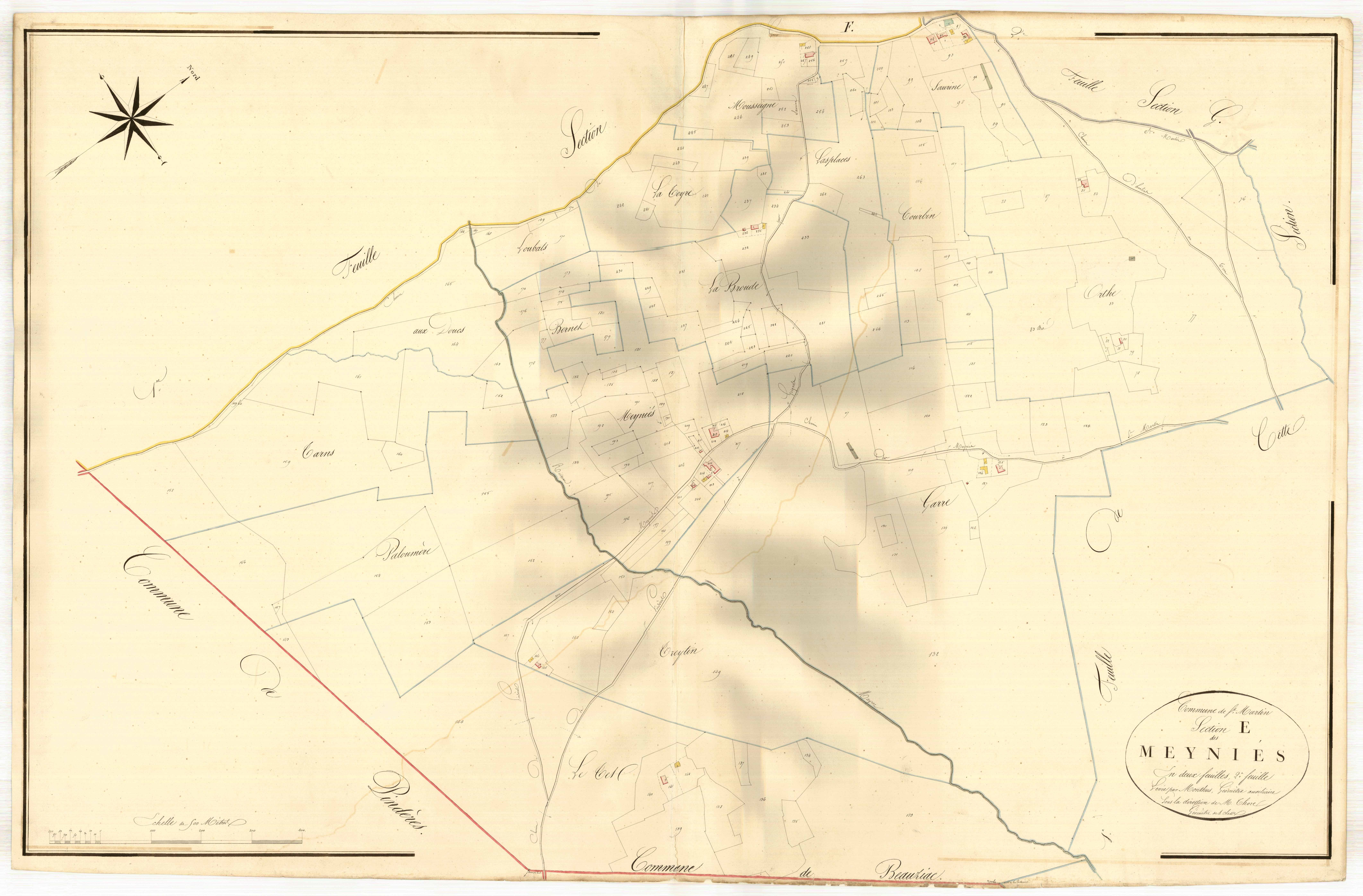 Plan napoléonien, atlas-E2 Meyniès, Saint-Martin-Curton