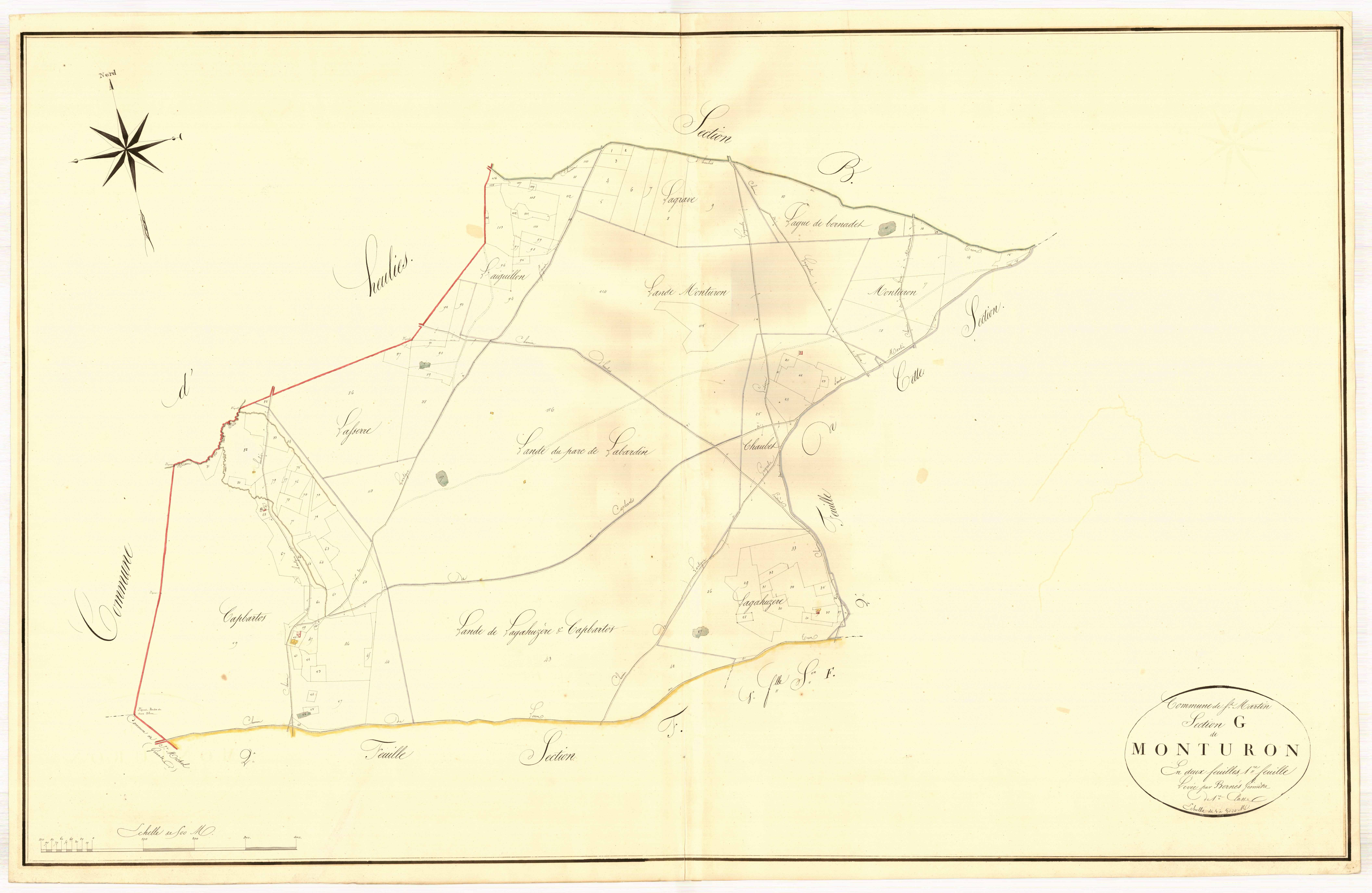 Plan napoléonien, atlas-G1 Mouturon, Saint-Martin-Curton