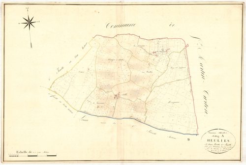 Plan napoléonien, atlas-A2 Heuliès, Heuliès (voir Saint-Martin-Curton)