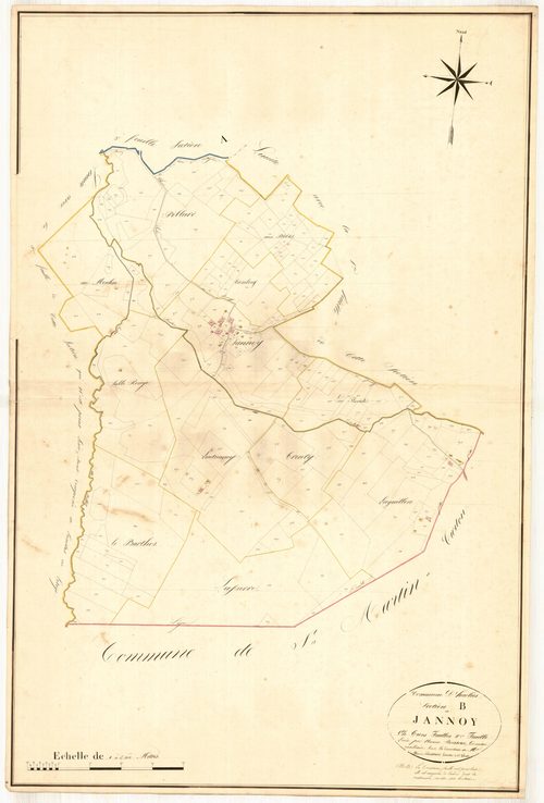 Plan napoléonien, atlas-B2 Jannoy, Heuliès (voir Saint-Martin-Curton)