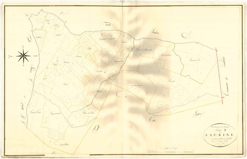 Plan napoléonien, atlas-F1 Saurine, Saint-Martin-Curton