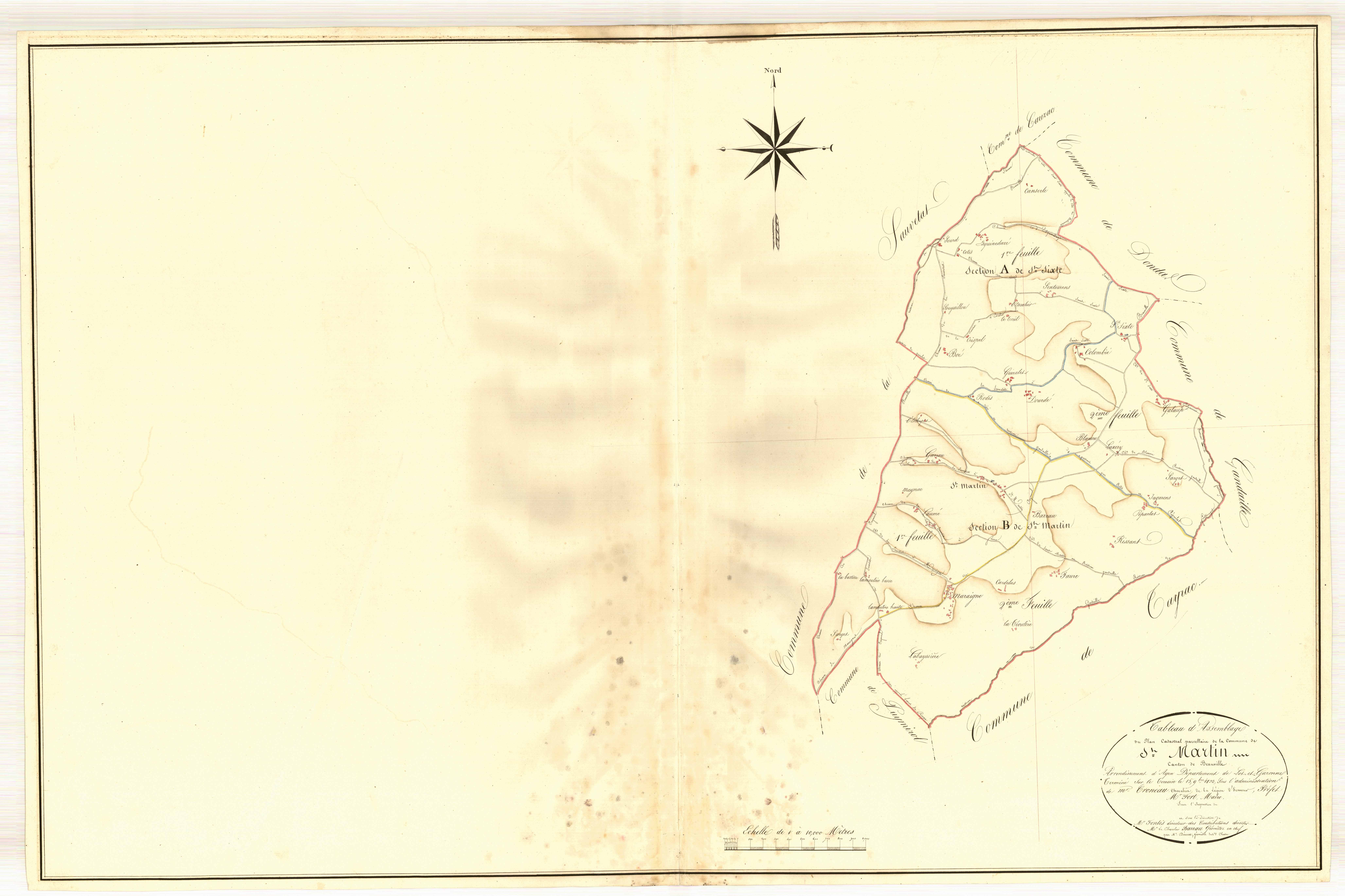 Plan napoléonien, atlas-TA, Saint-Martin-de-Beauville
