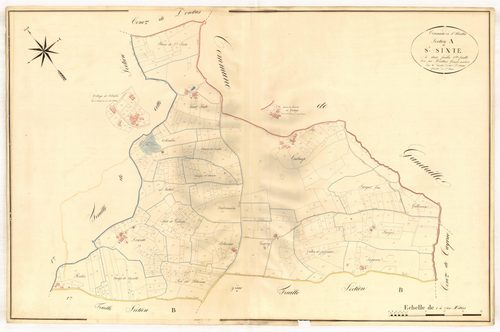Plan napoléonien, atlas-A2 Saint-Sixte, Saint-Martin-de-Beauville