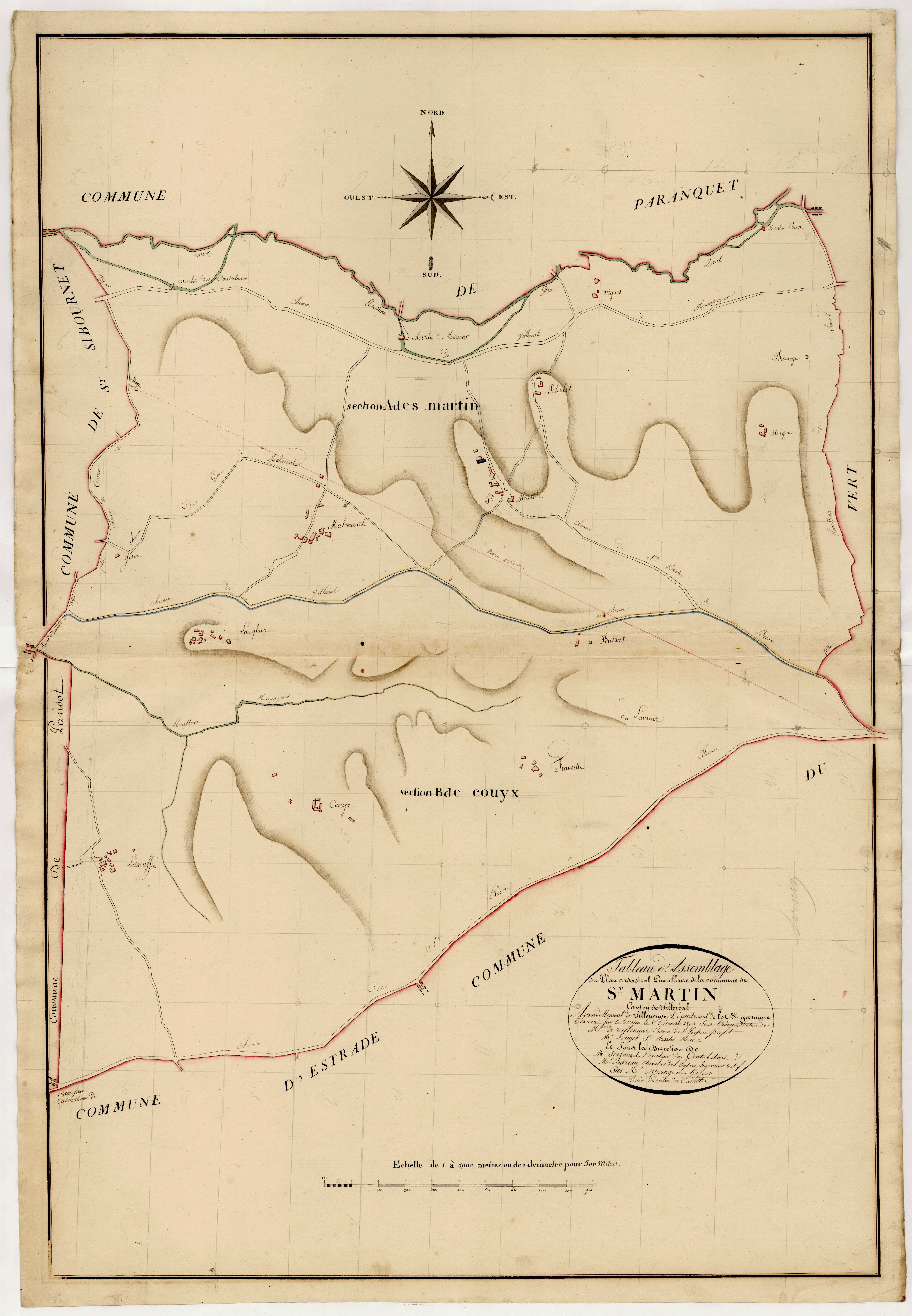 Plan primitif, atlas-TA, Saint-Martin-de-Villeréal