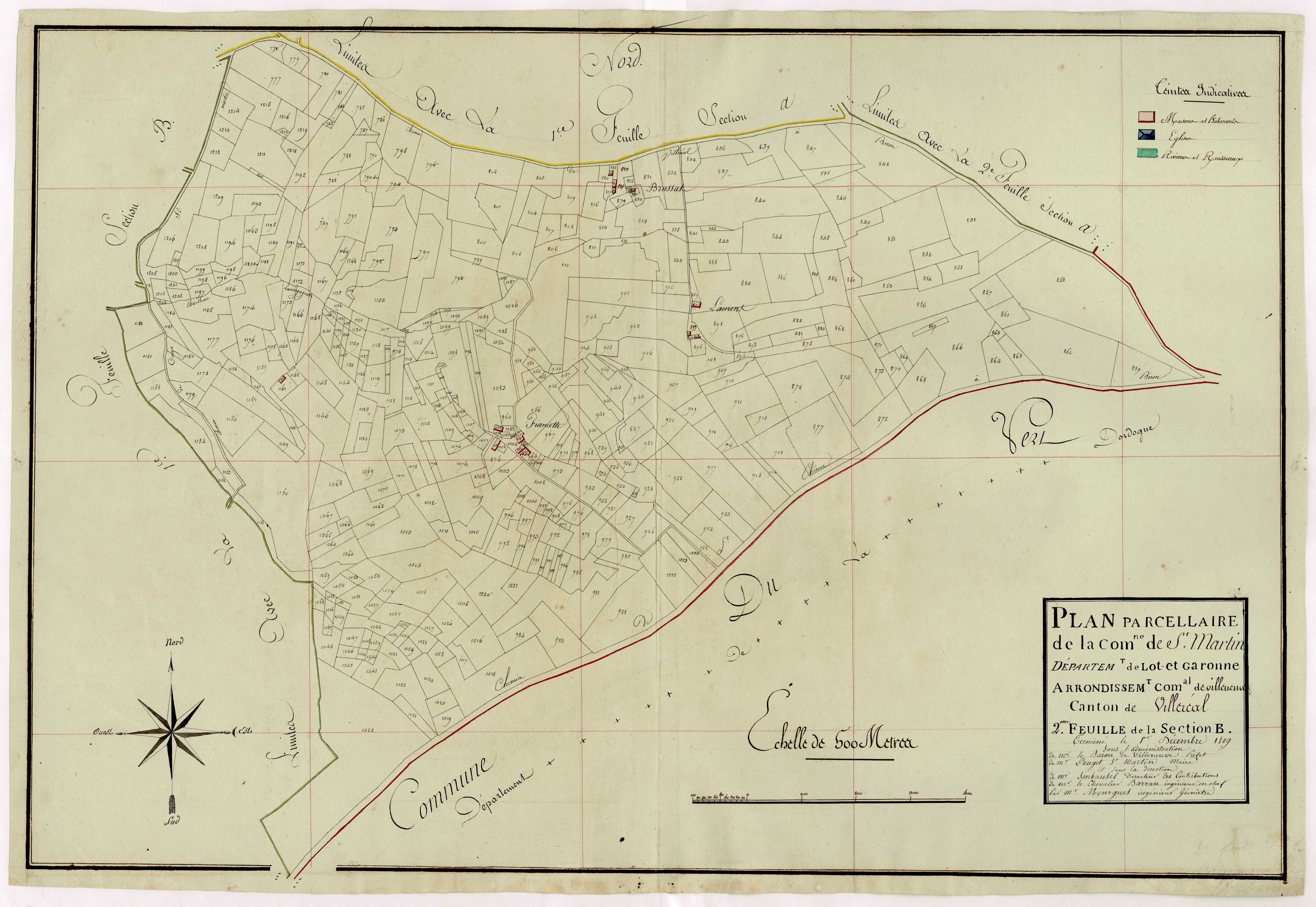 Plan primitif, atlas-B2 Couyx, Saint-Martin-de-Villeréal