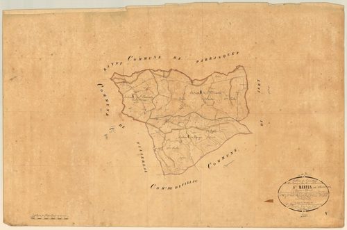 Plan napoléonien, feuille préparatoire-TA, Saint-Martin-de-Villeréal